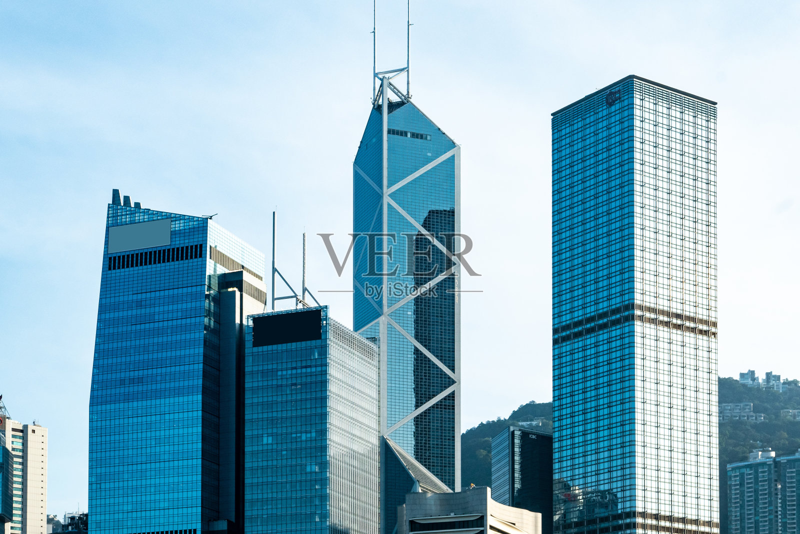 香港中央商务区的现代化摩天大楼照片摄影图片