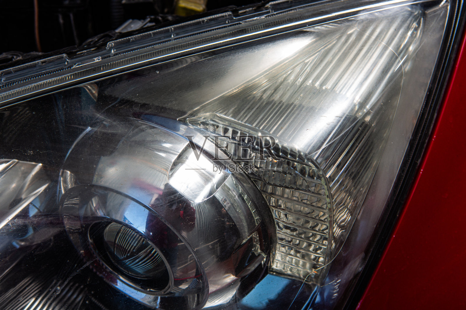 汽车大灯抛光照片摄影图片