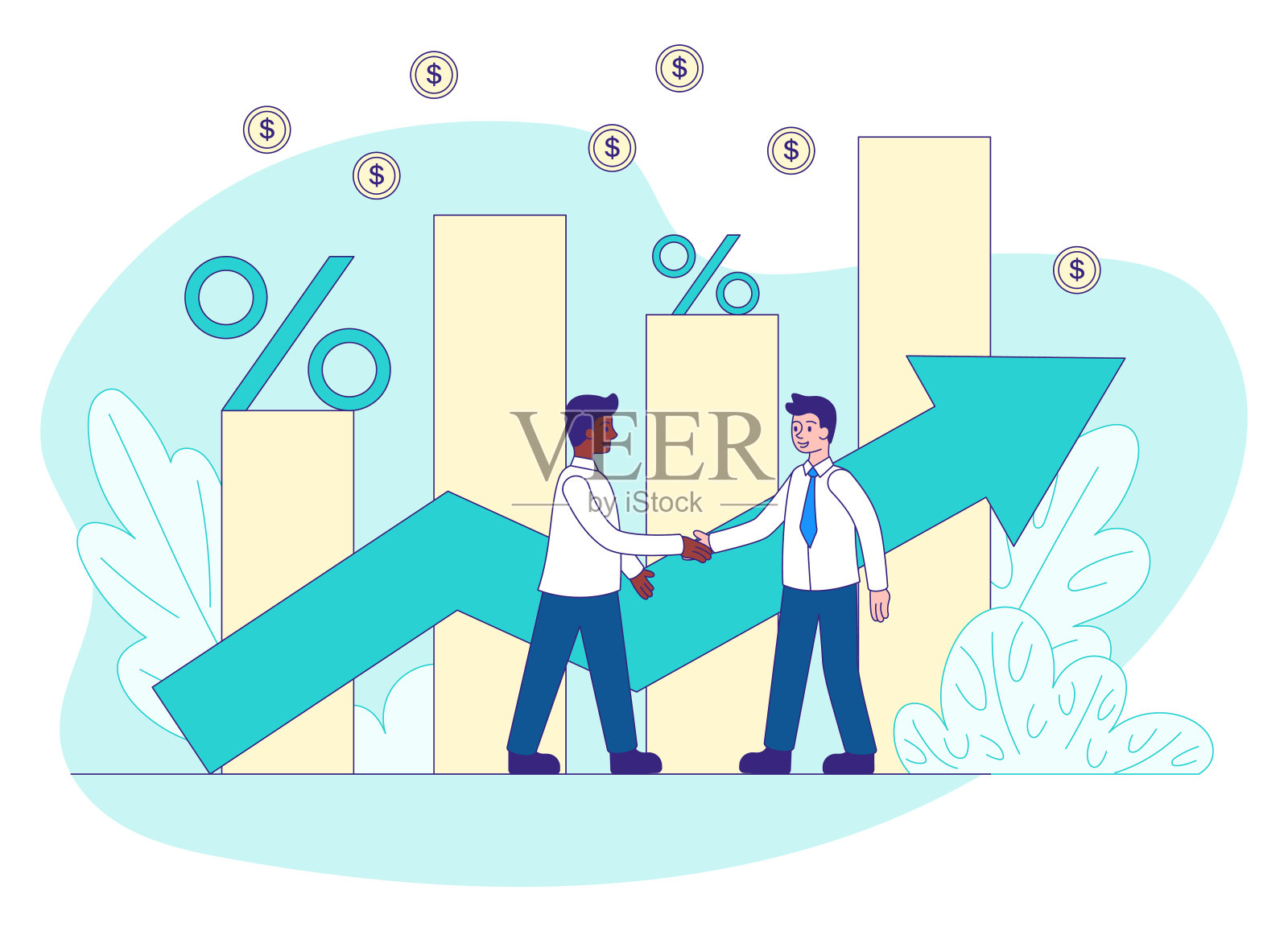 贷款再融资的概念插画图片素材