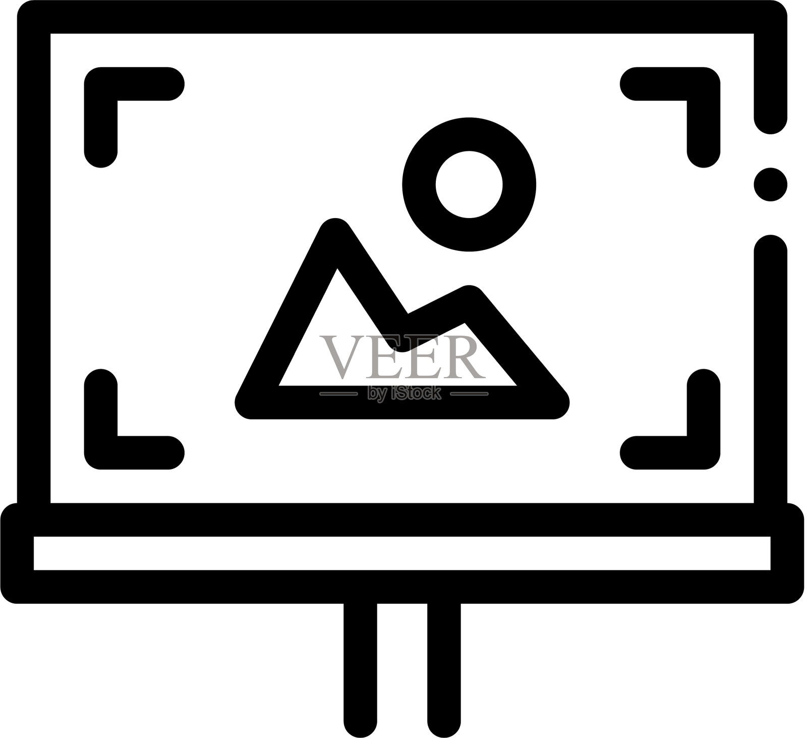 用彩色颜料绘制的画架图标图标素材