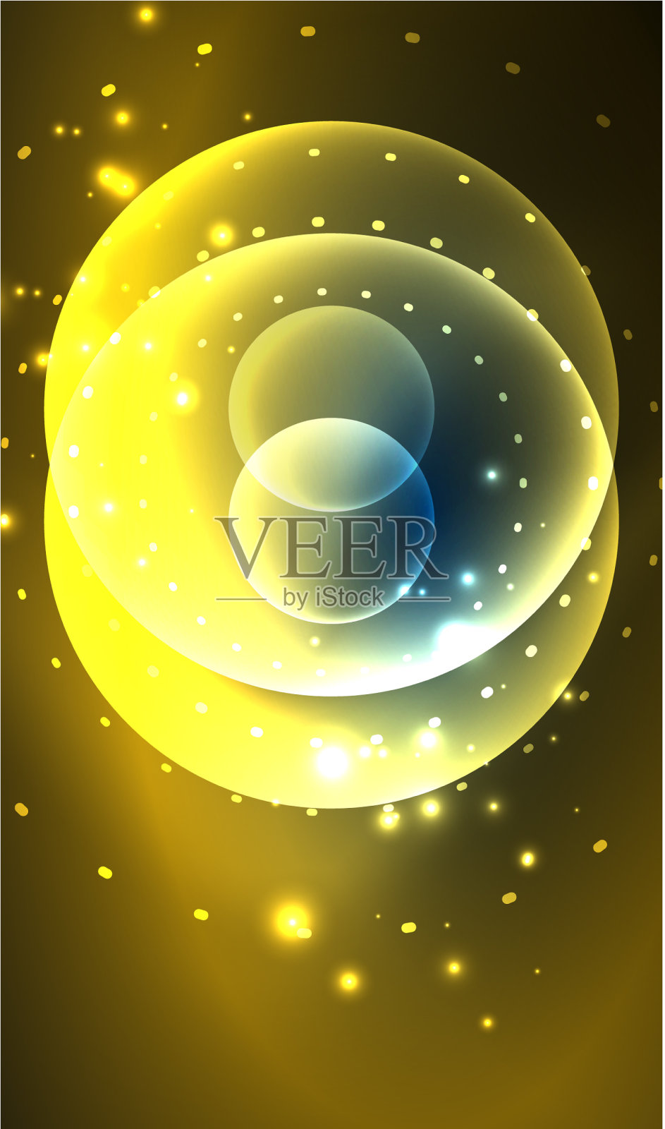 发光的霓虹灯闪亮透明抽象几何插画图片素材