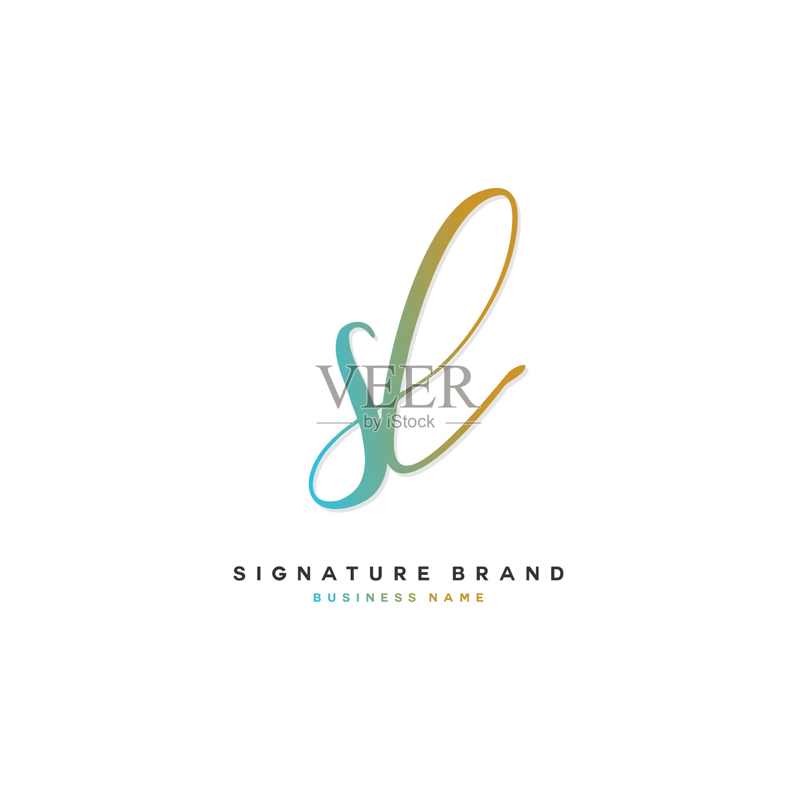 S l sl首字母手写和签名插画图片素材