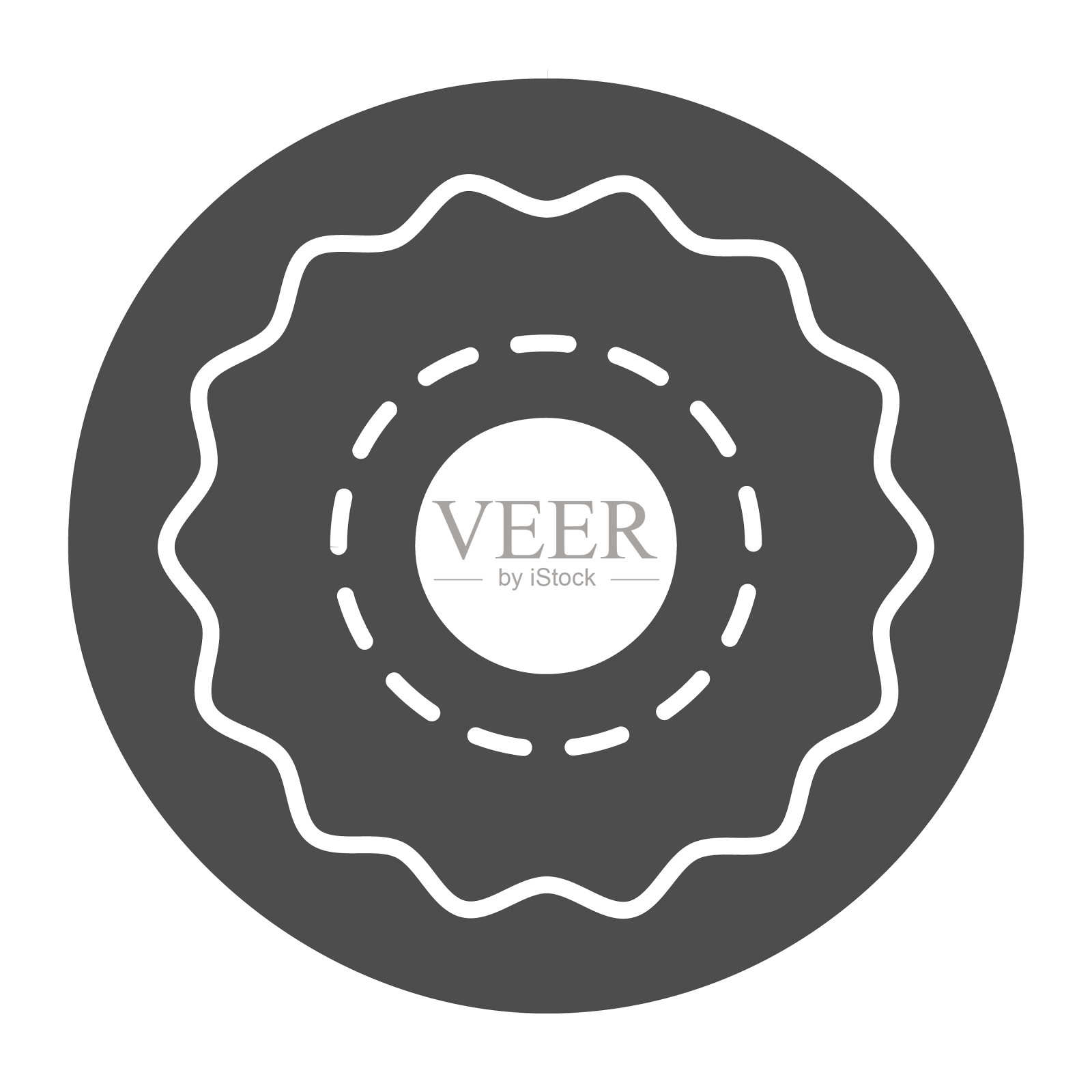 开胃美味的甜甜圈与釉固体图标插画图片素材