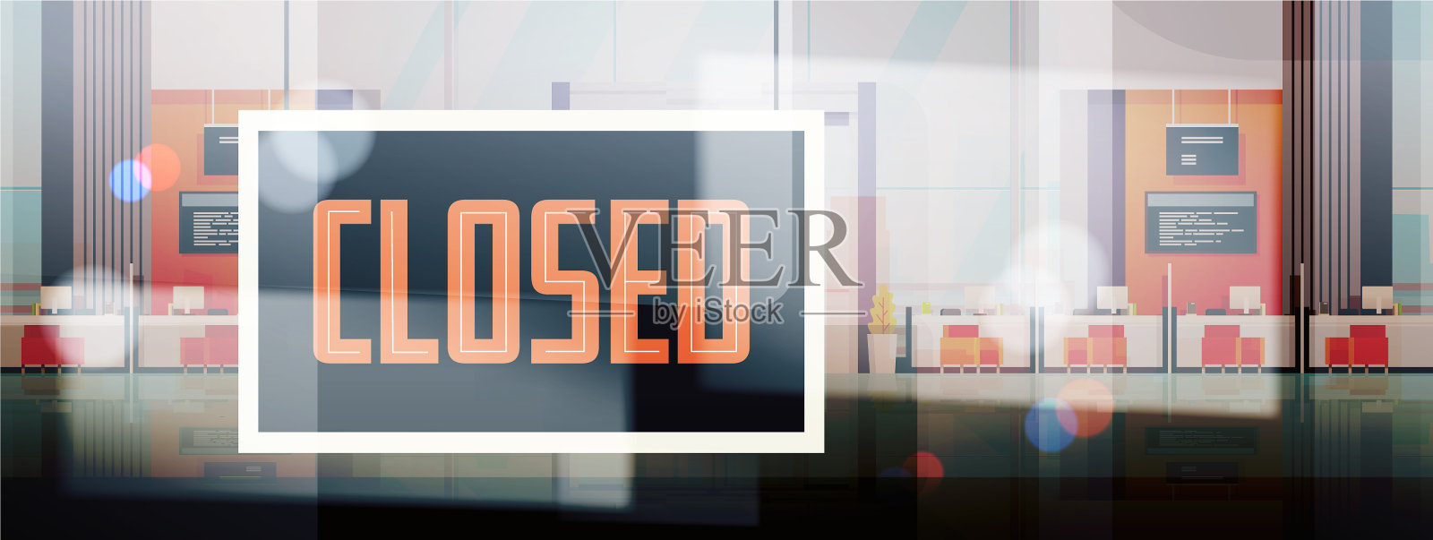 对不起，我们已经关门了插画图片素材