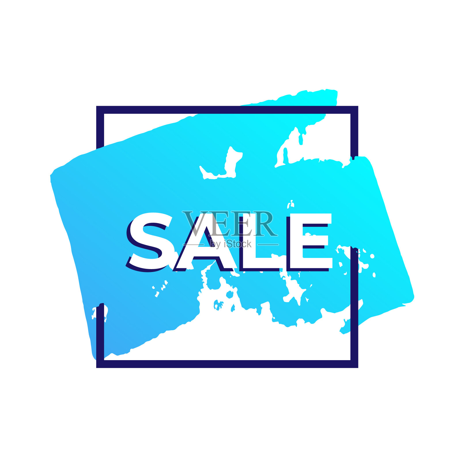 现场设计的一个商店销售横幅插画图片素材