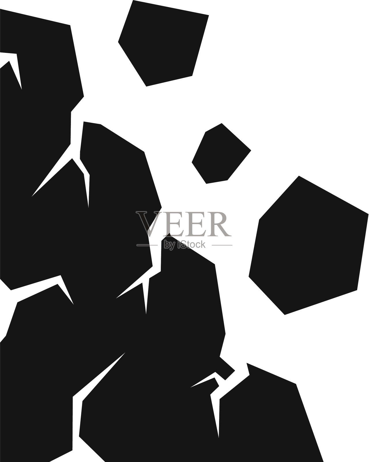 落石图标风格简单设计元素图片