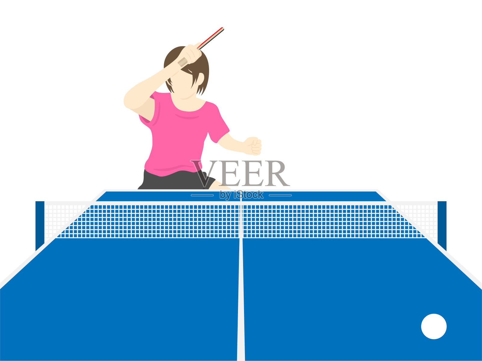 乒乓球运动员插画图片素材