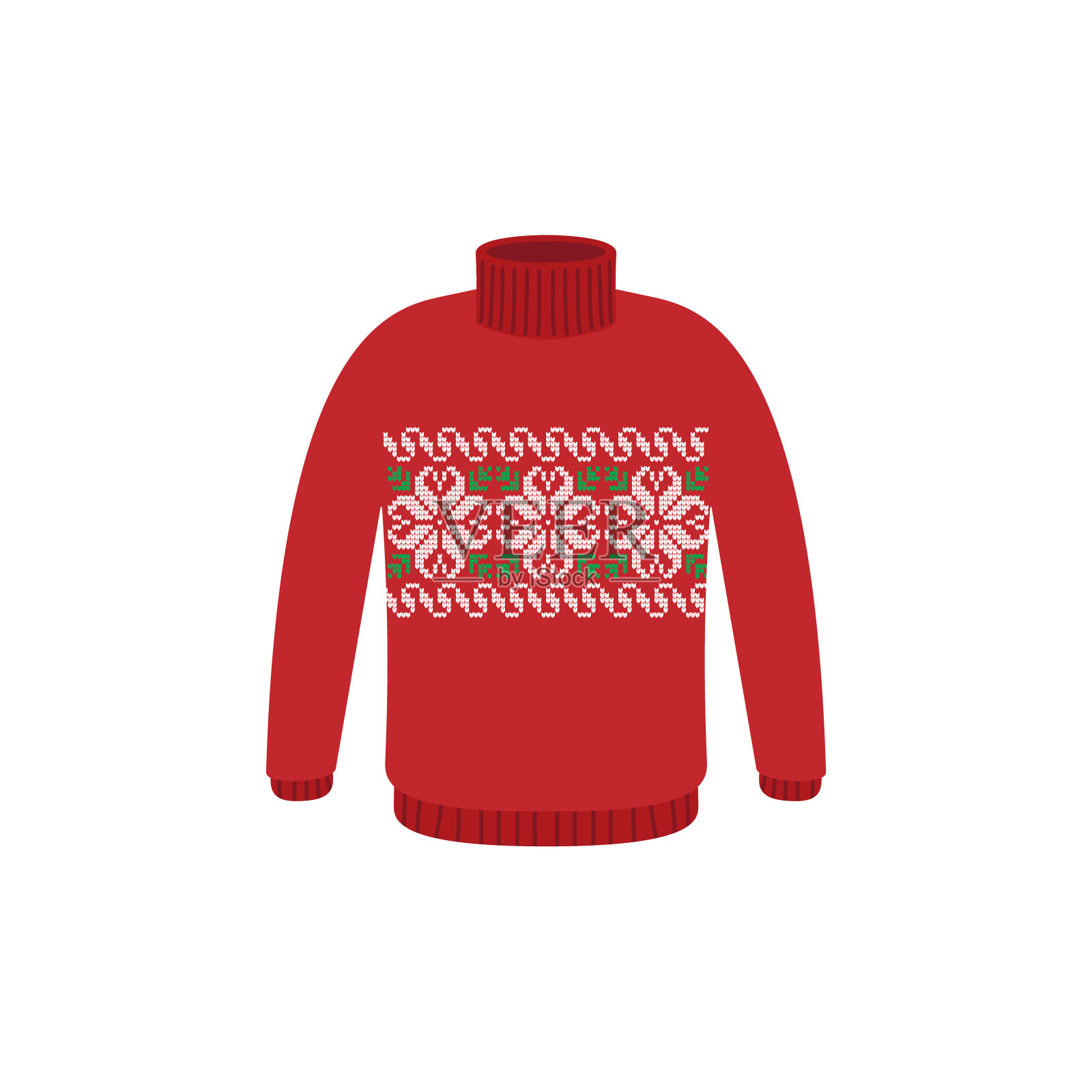 矢量丑陋的毛衣圣诞派对。有冬季图案的针织套衫插画图片素材