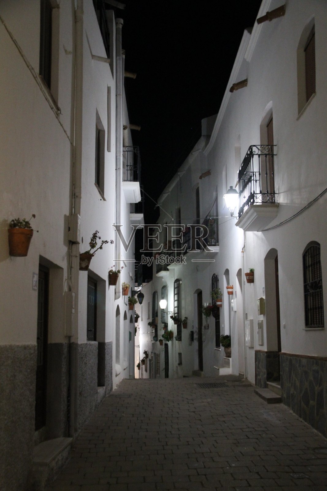 Mojacar晚上照片摄影图片