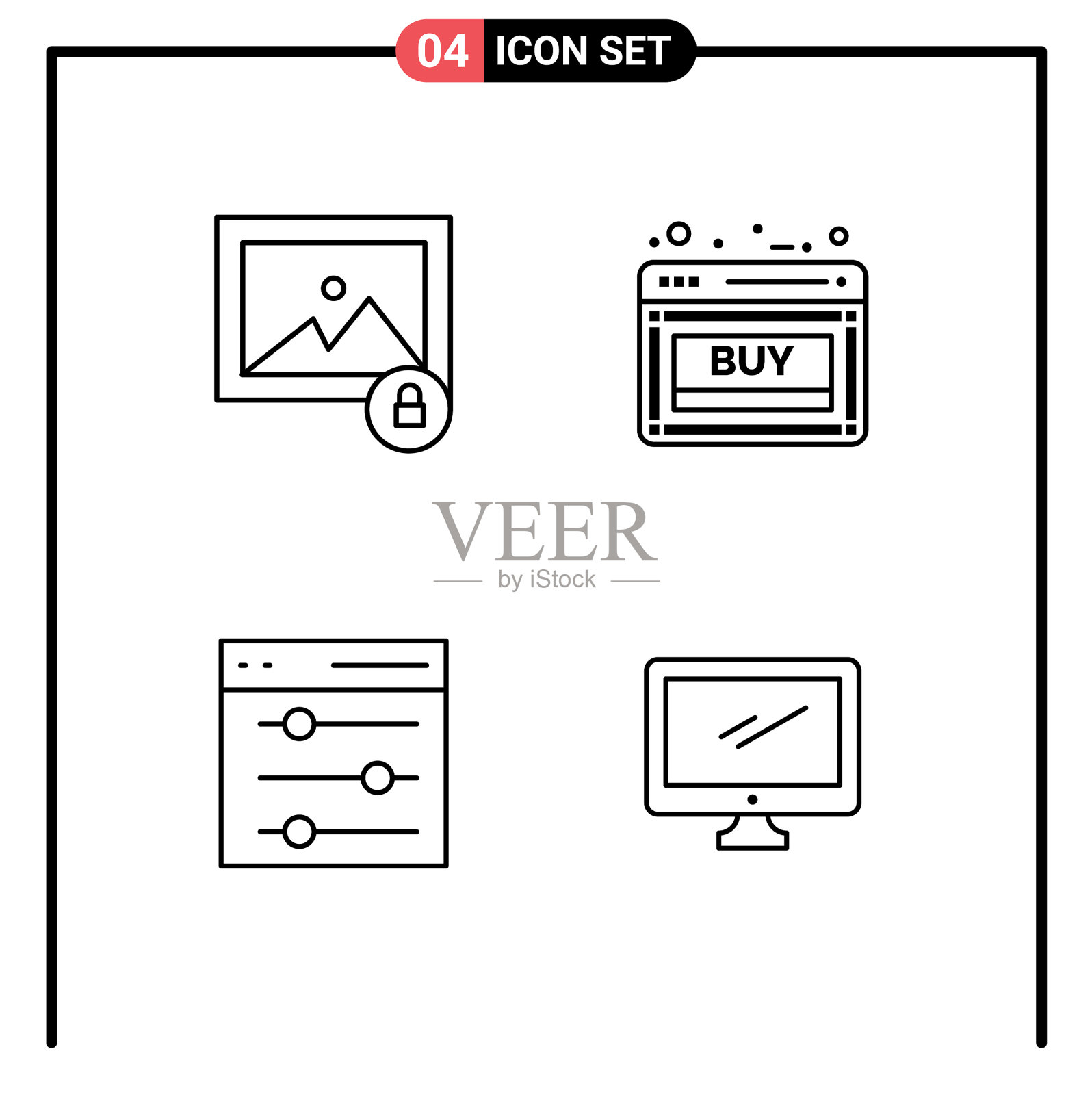通用图标符号组4现代图标素材