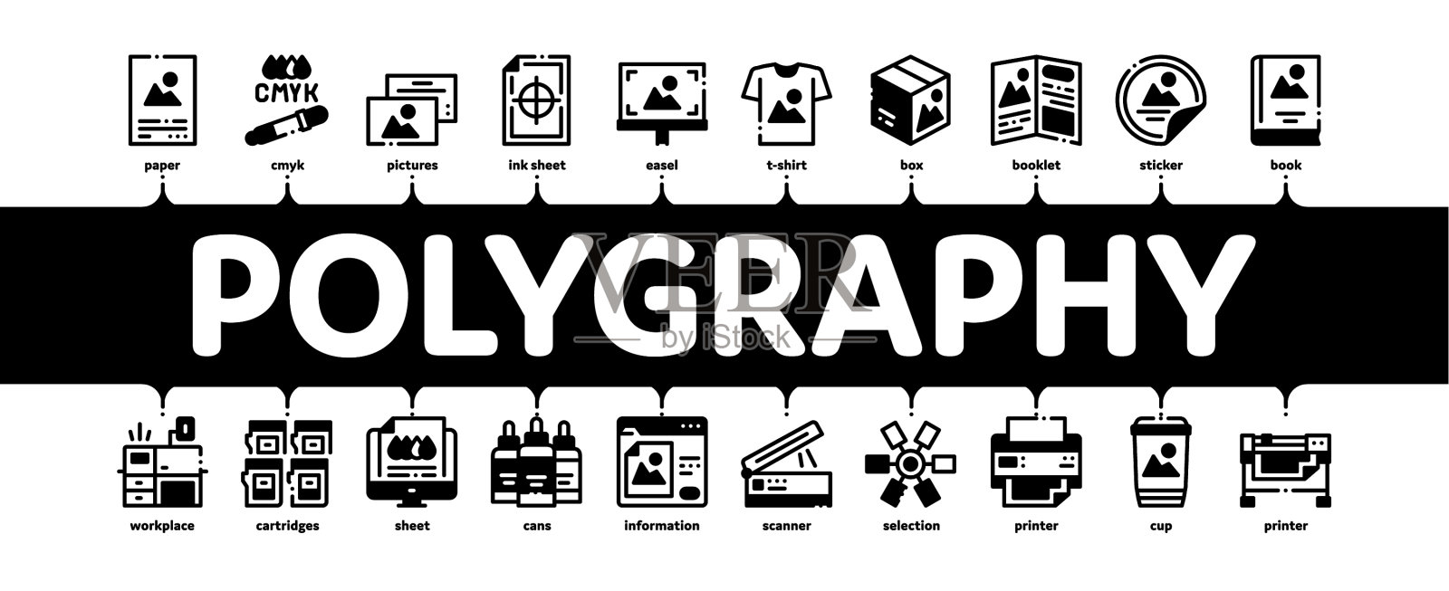 多感光印刷服务，信息图最少插画图片素材