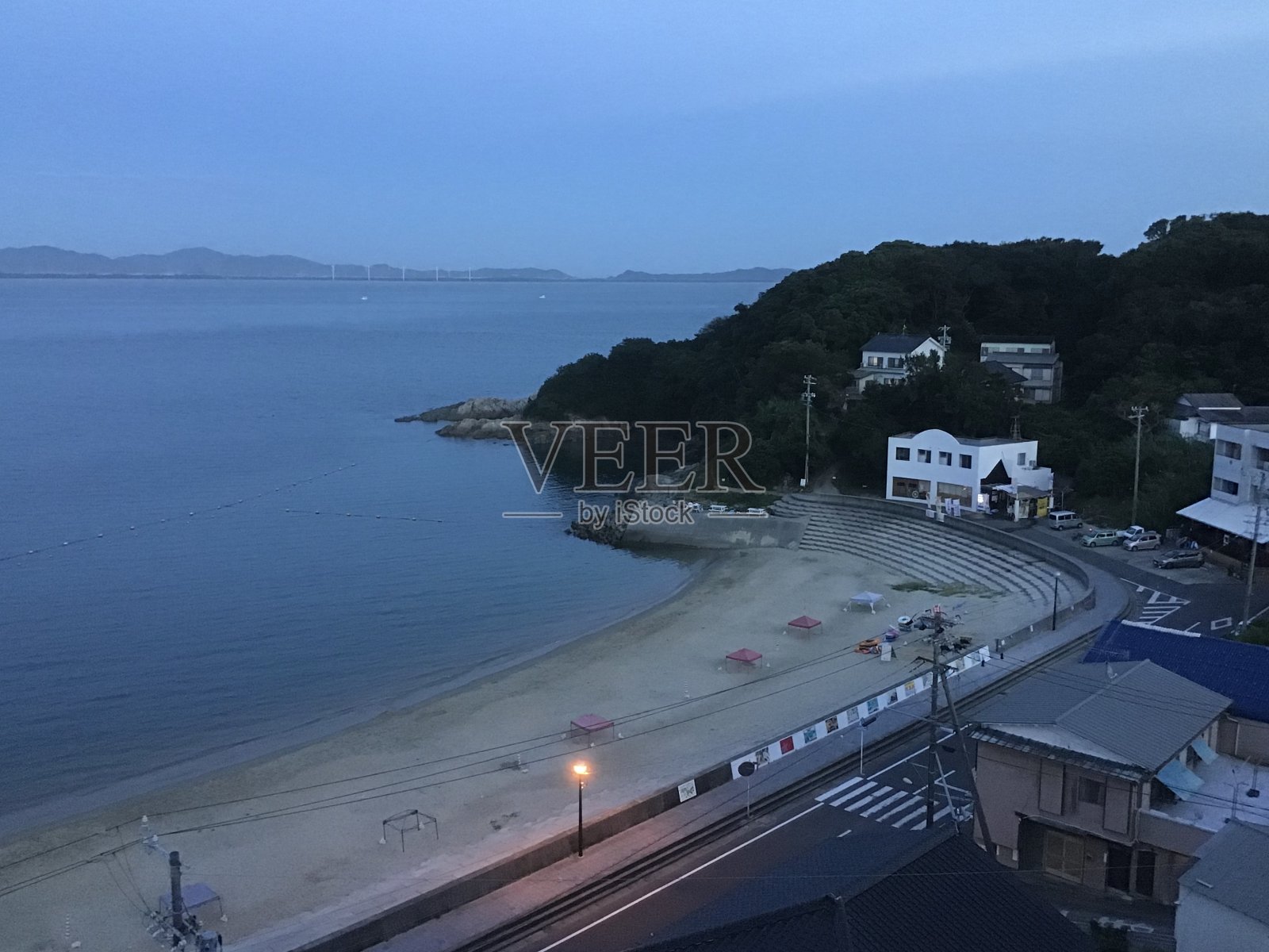 Shinojima太阳海滩傍晚照片摄影图片