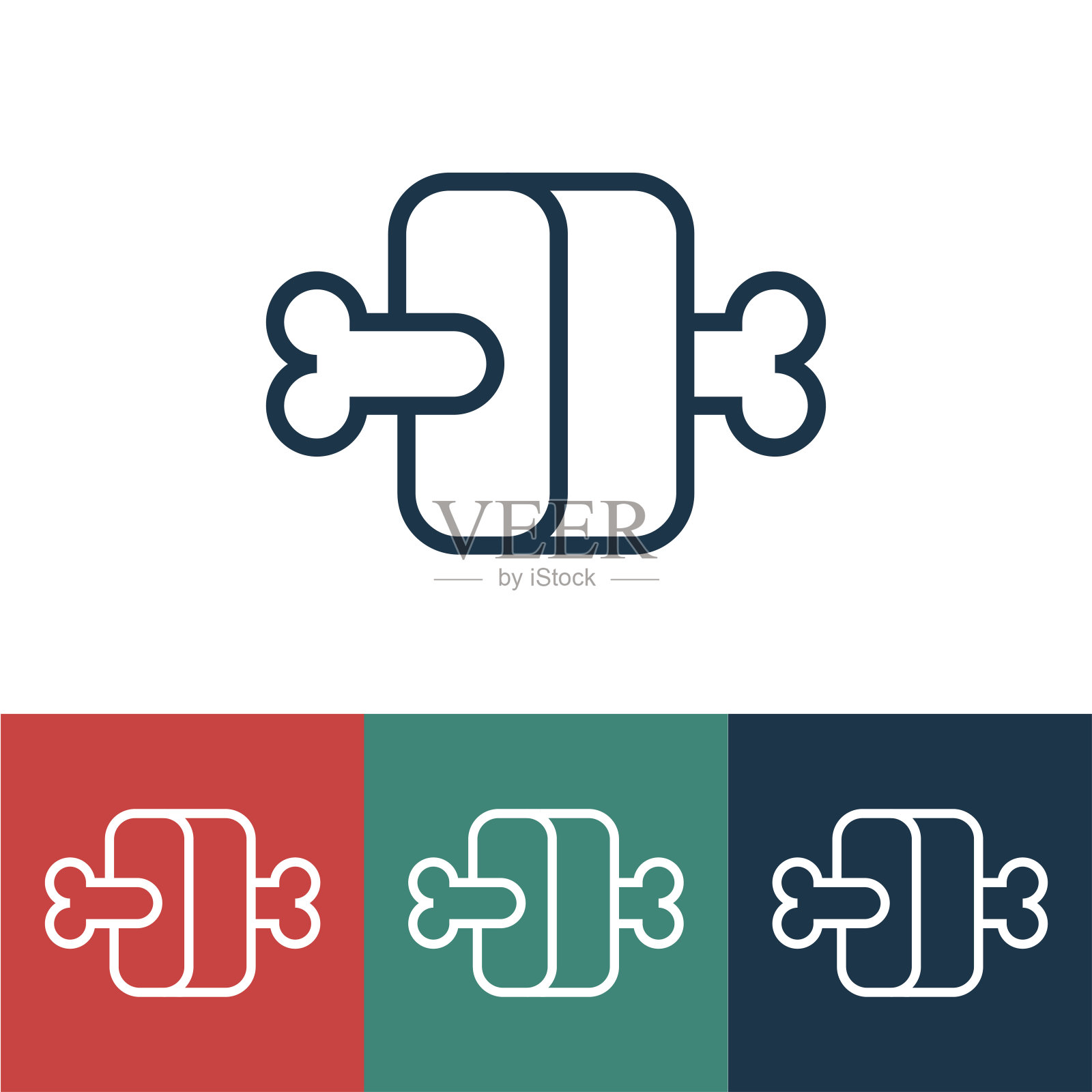 带肉的线性矢量图标图标素材