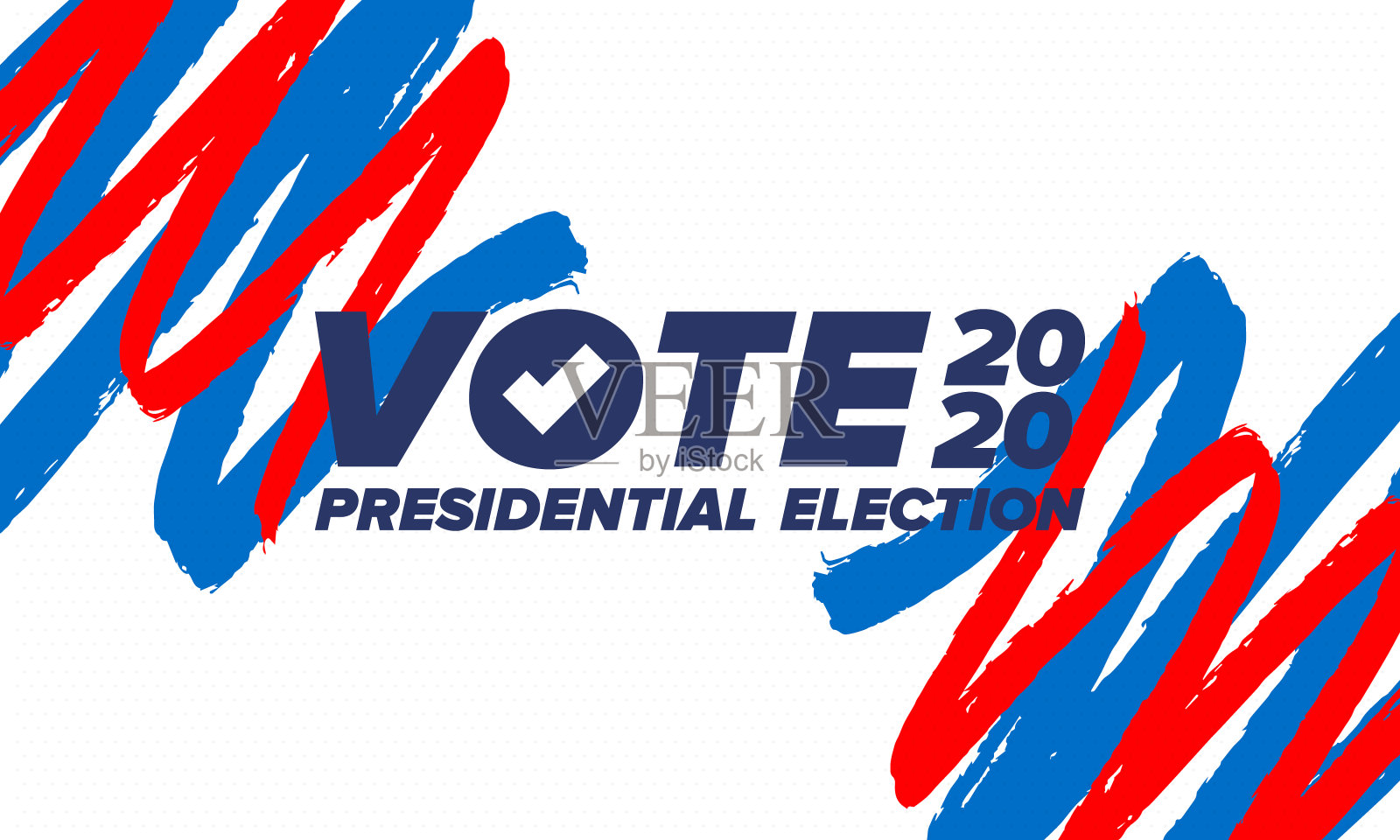美国2020年总统大选。投票日，11月3日。美国大选。爱国的美国元素。海报、卡片、横幅和背景。矢量图插画图片素材