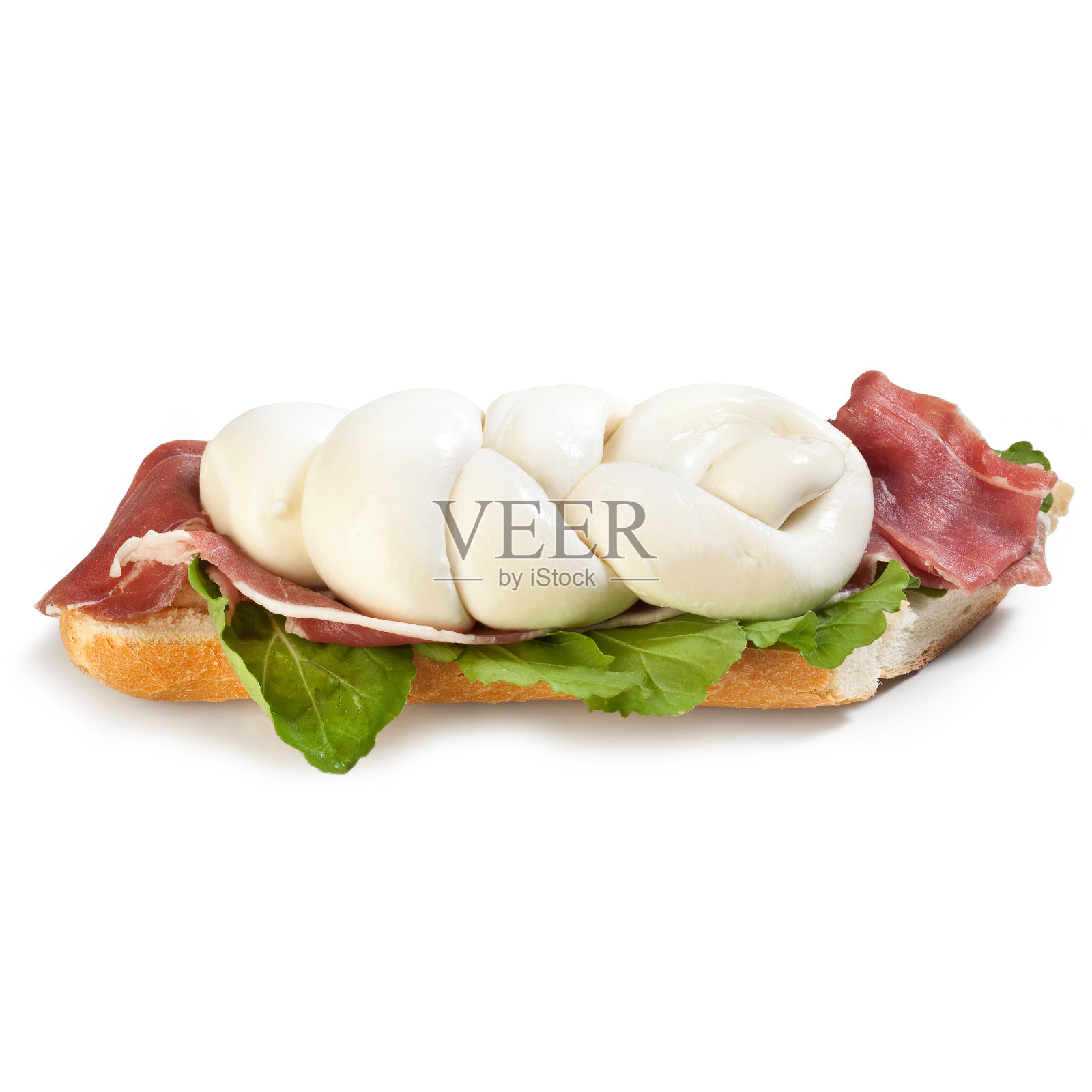 典型的意大利奶酪帕尼尼配生火腿火腿照片摄影图片