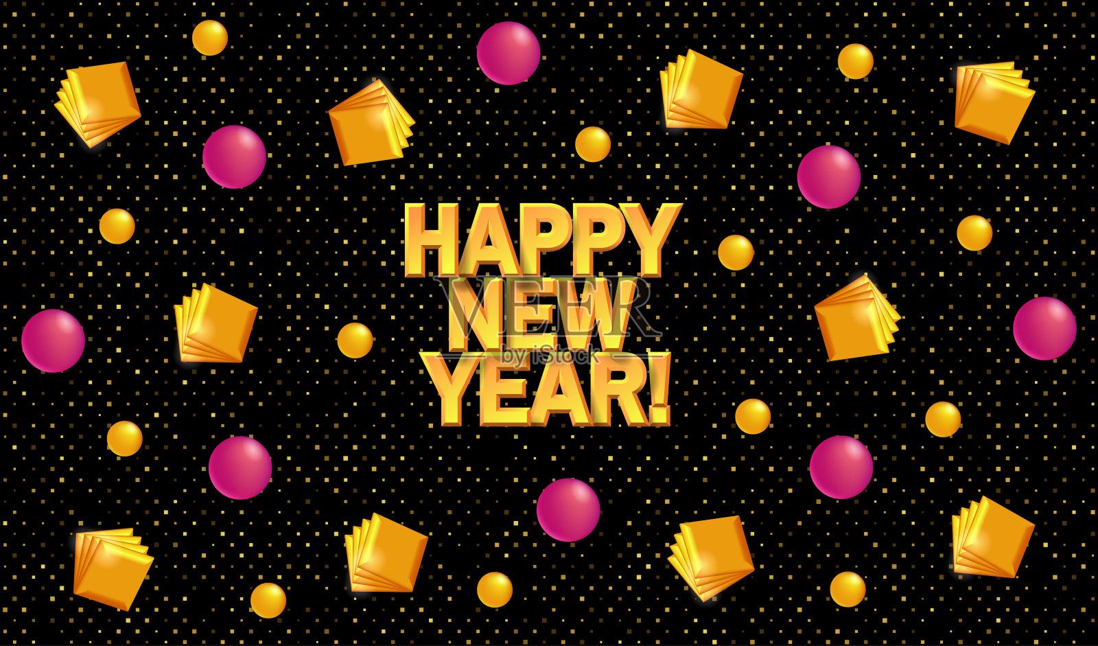 新年矢量假日插图快乐设计模板素材