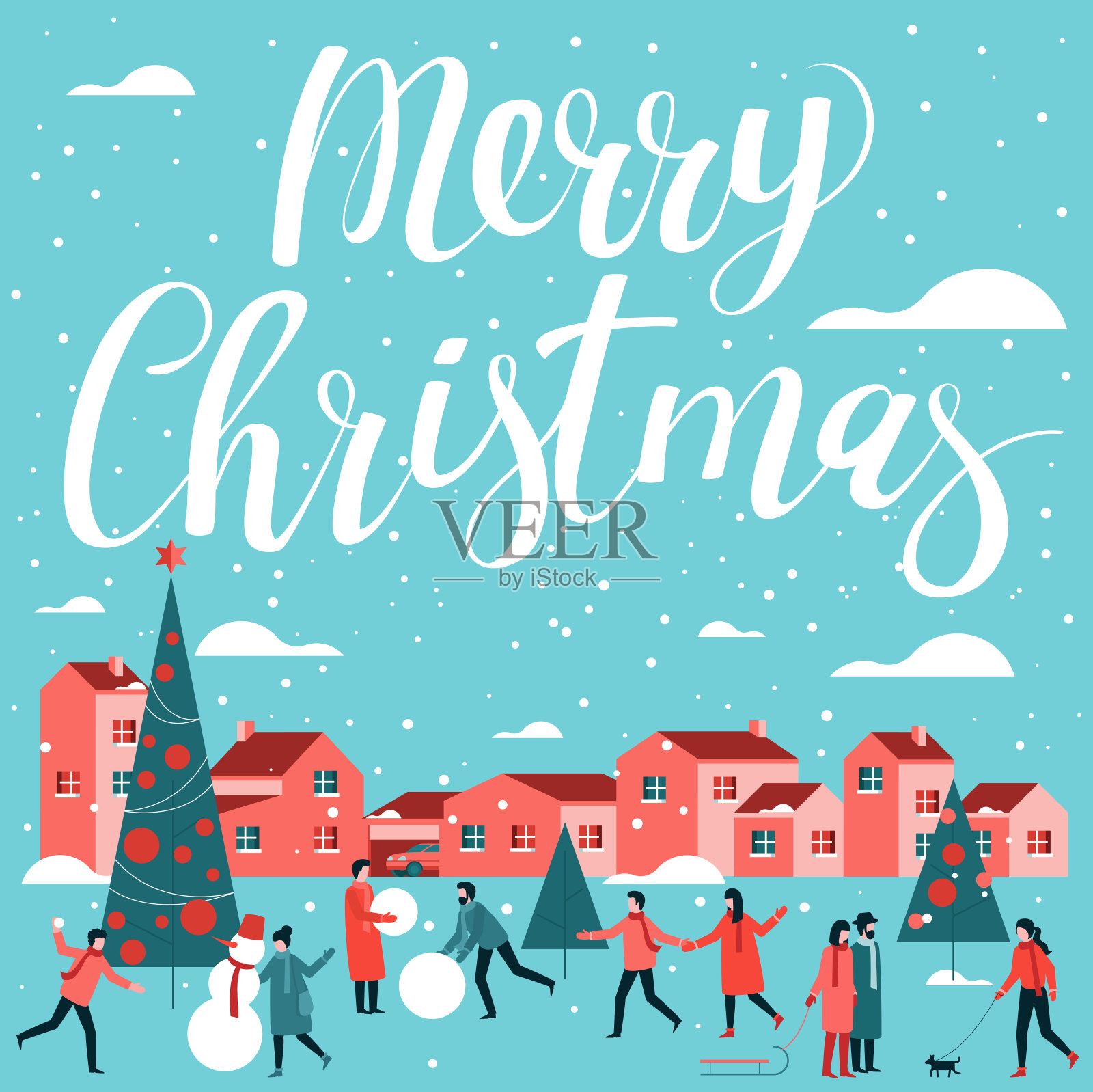 圣诞和新年矢量模板插画图片素材