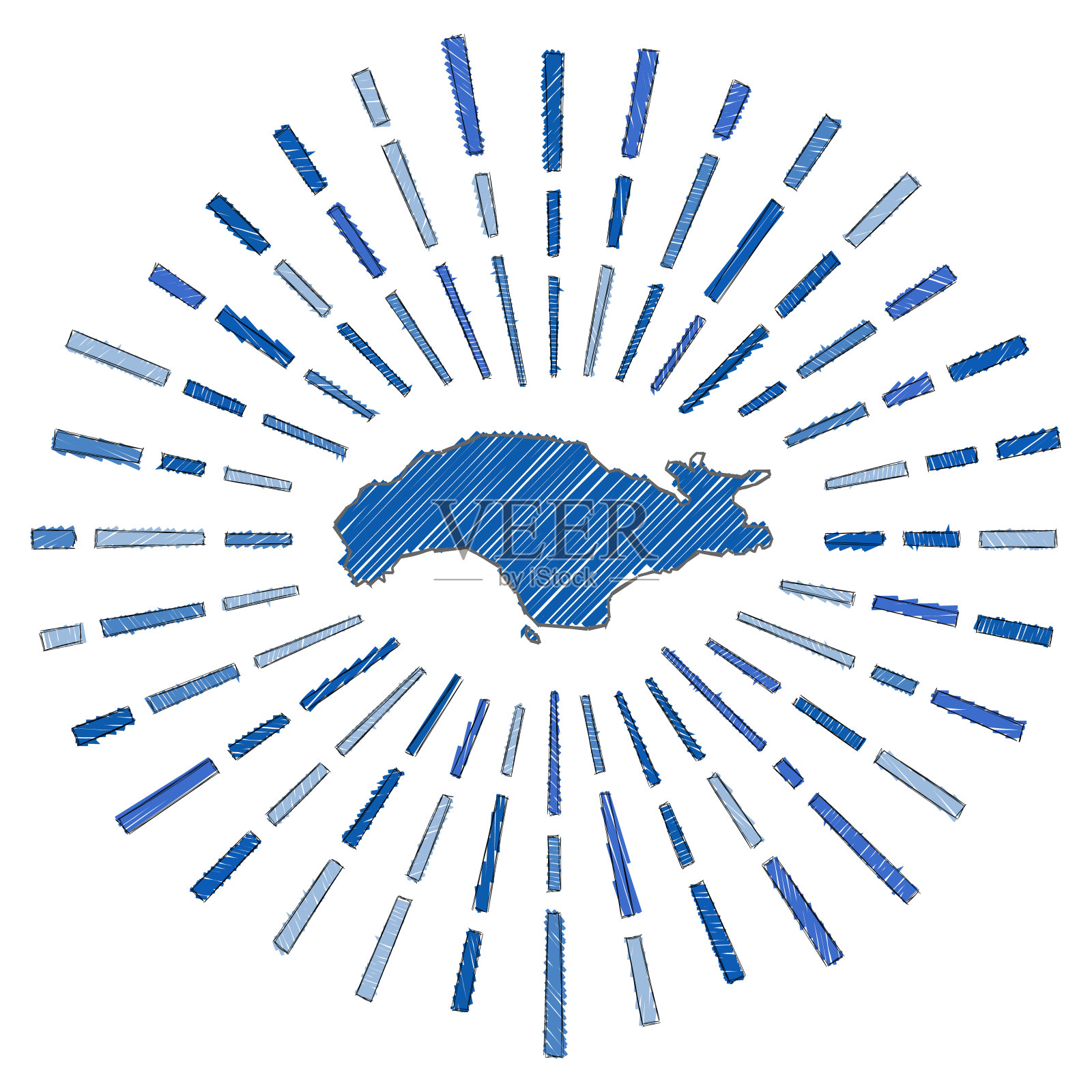 萨摩斯的草图。插画图片素材