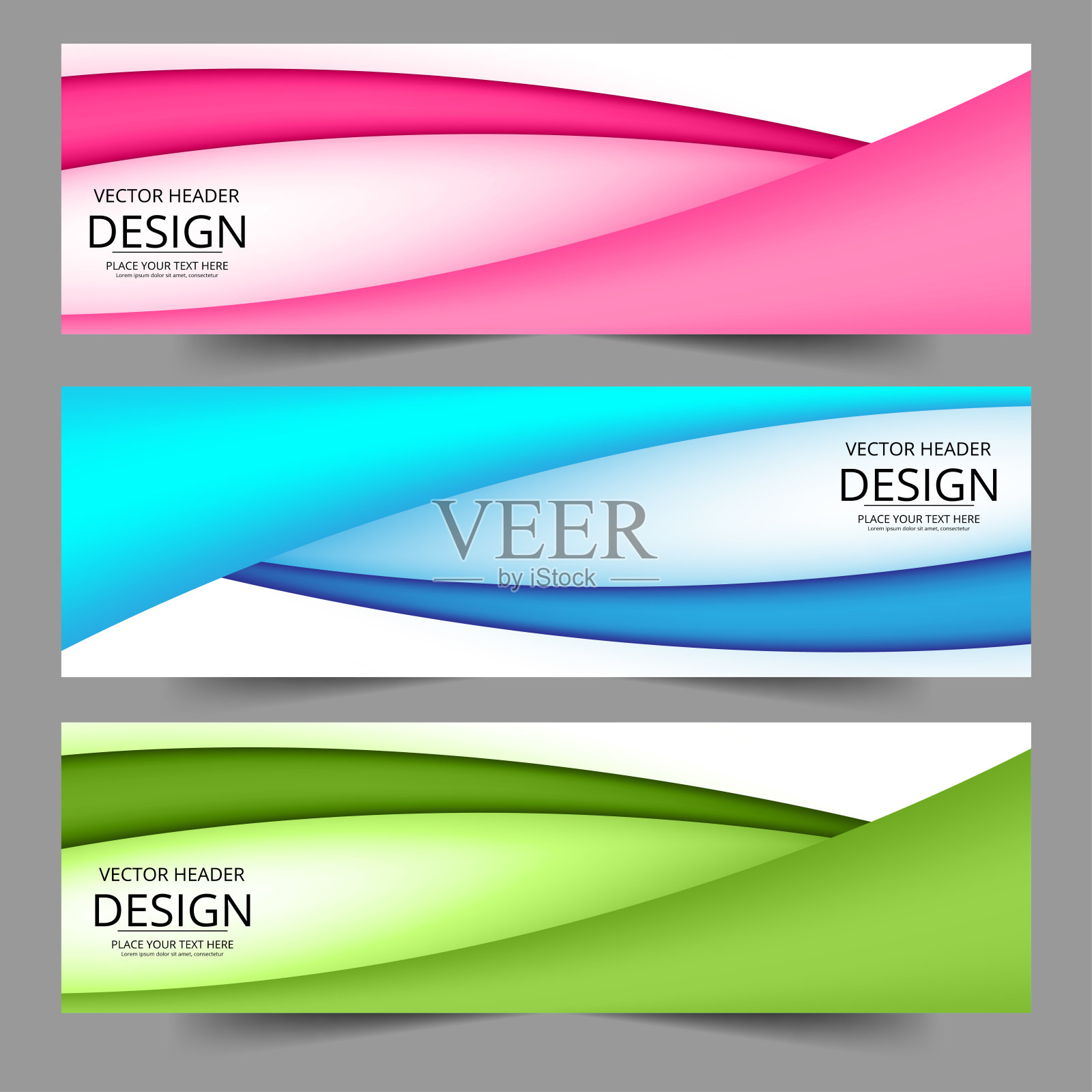 抽象标题颜色形状矢量设计。摘要企业业务横幅网页模板。插画图片素材