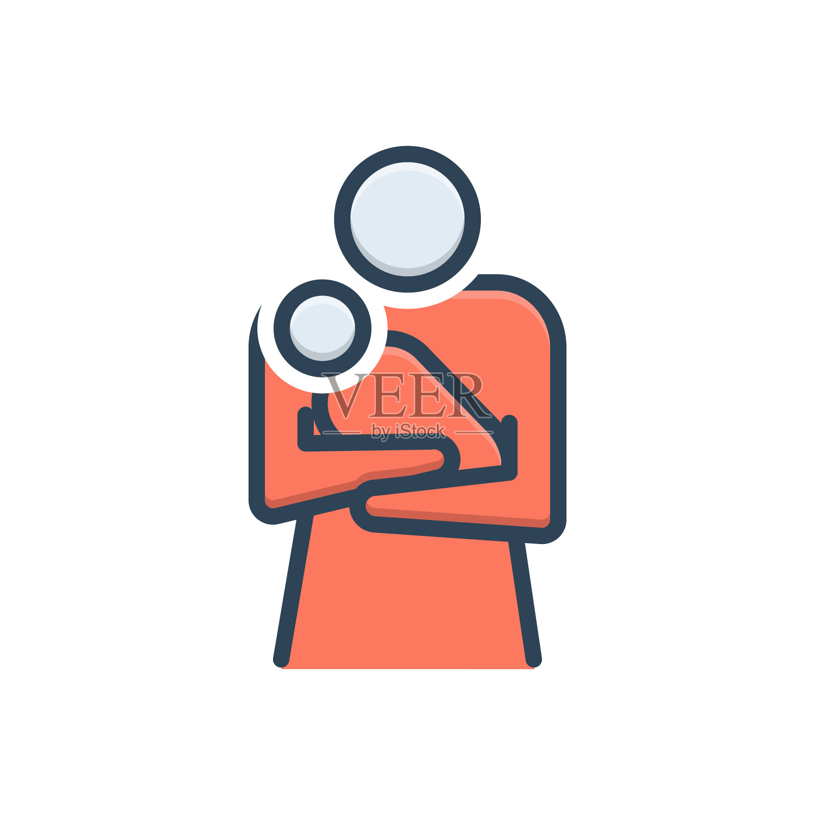 母亲与婴儿插画图片素材