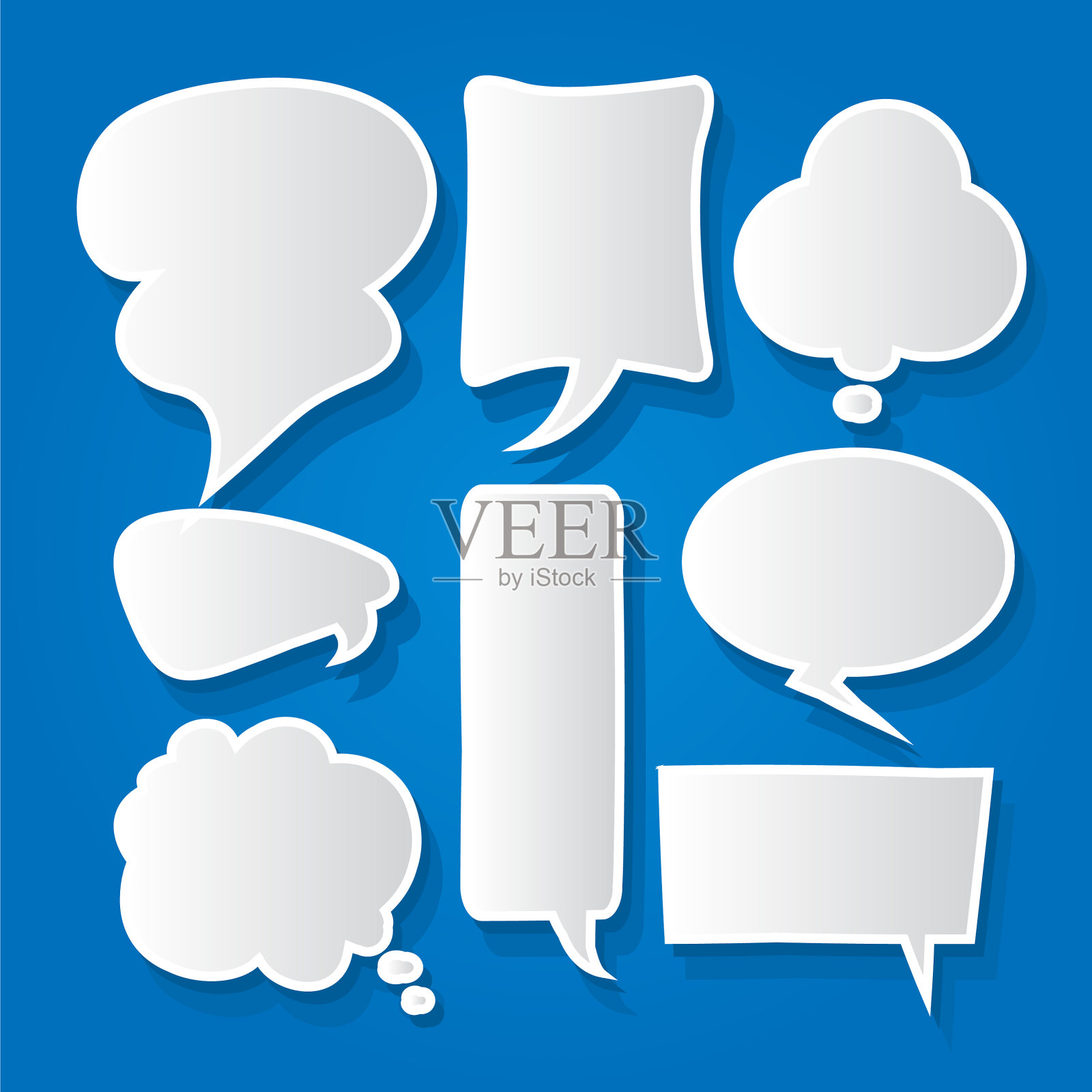 漫画泡泡演讲气球演讲卡通插画图片素材