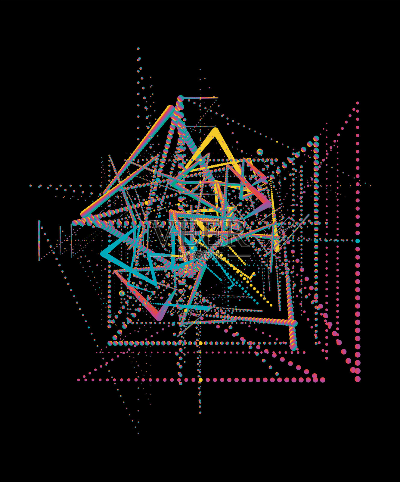 黑白抽象移动虚线背景插画图片素材