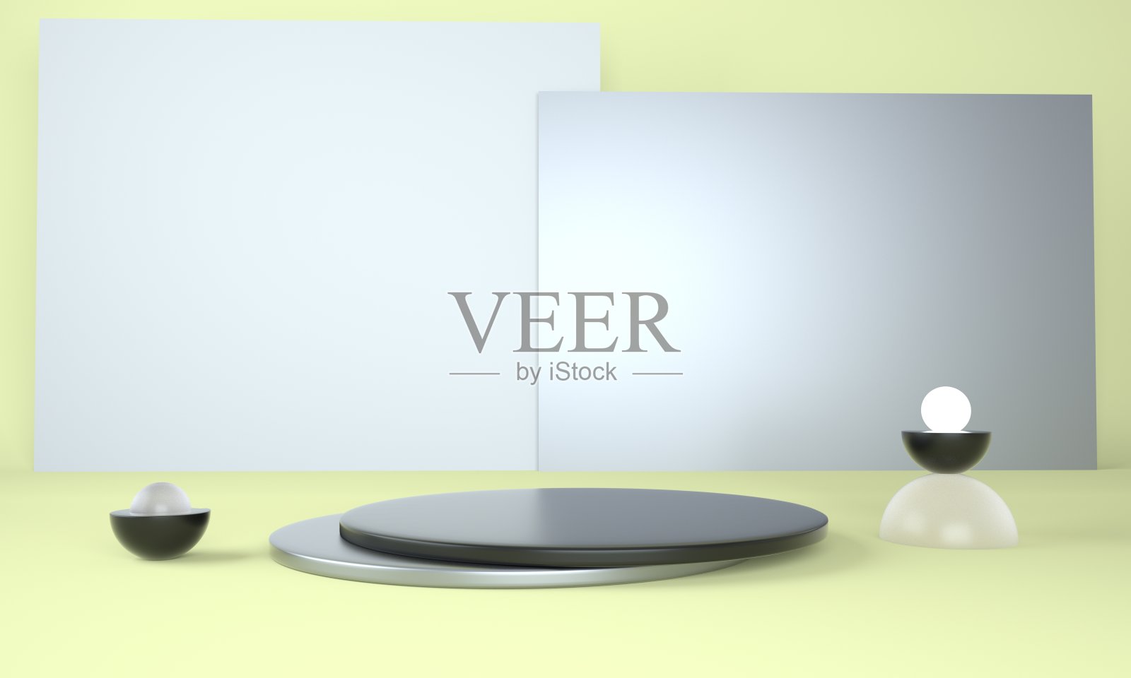 展示底座，设计平台，毛坯产品。3 d渲染。照片摄影图片