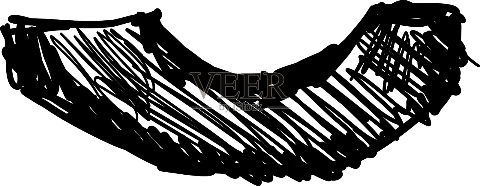 白色背景上切好的牛油果插画图片素材