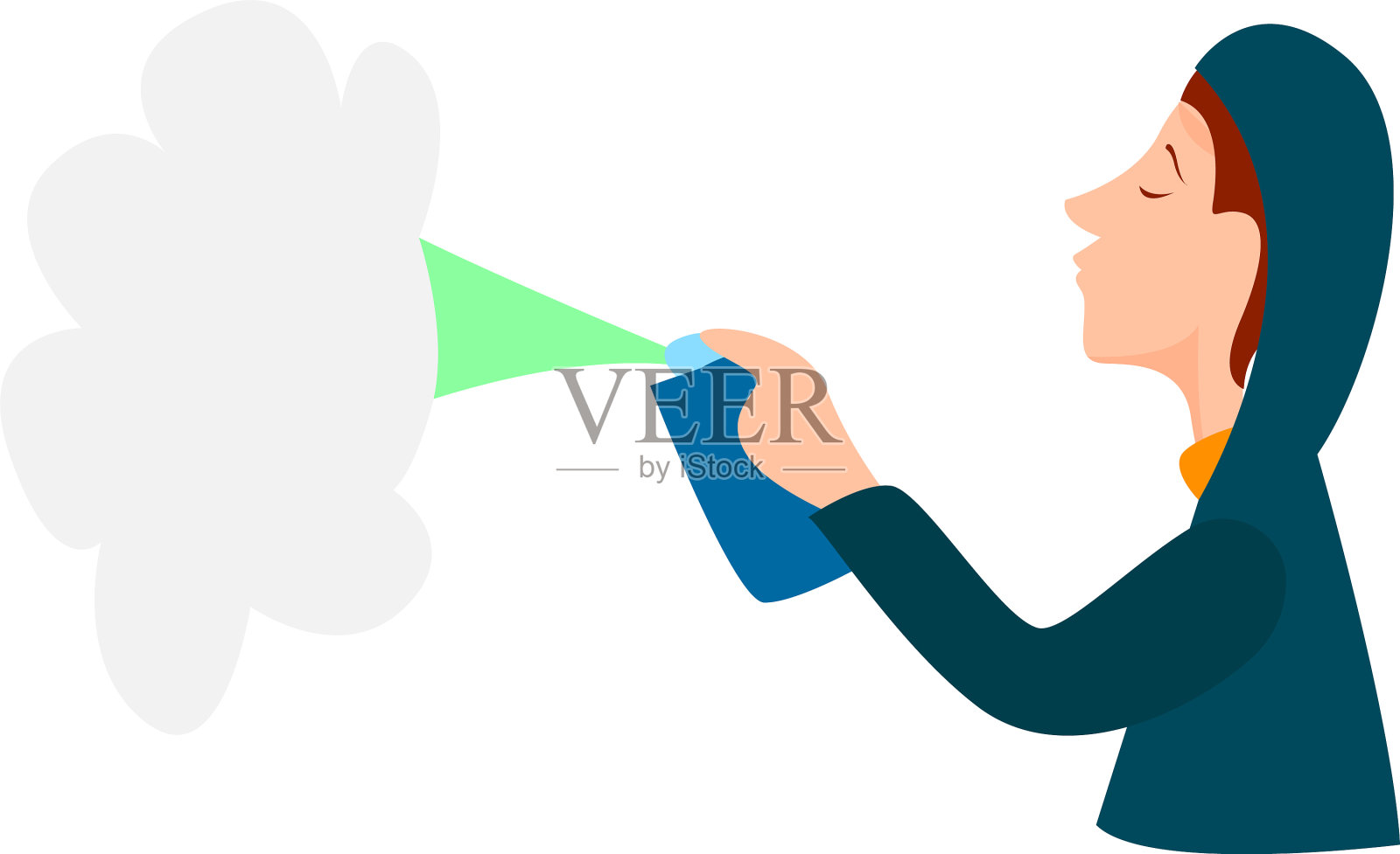 涂鸦艺术的白色背景插画图片素材