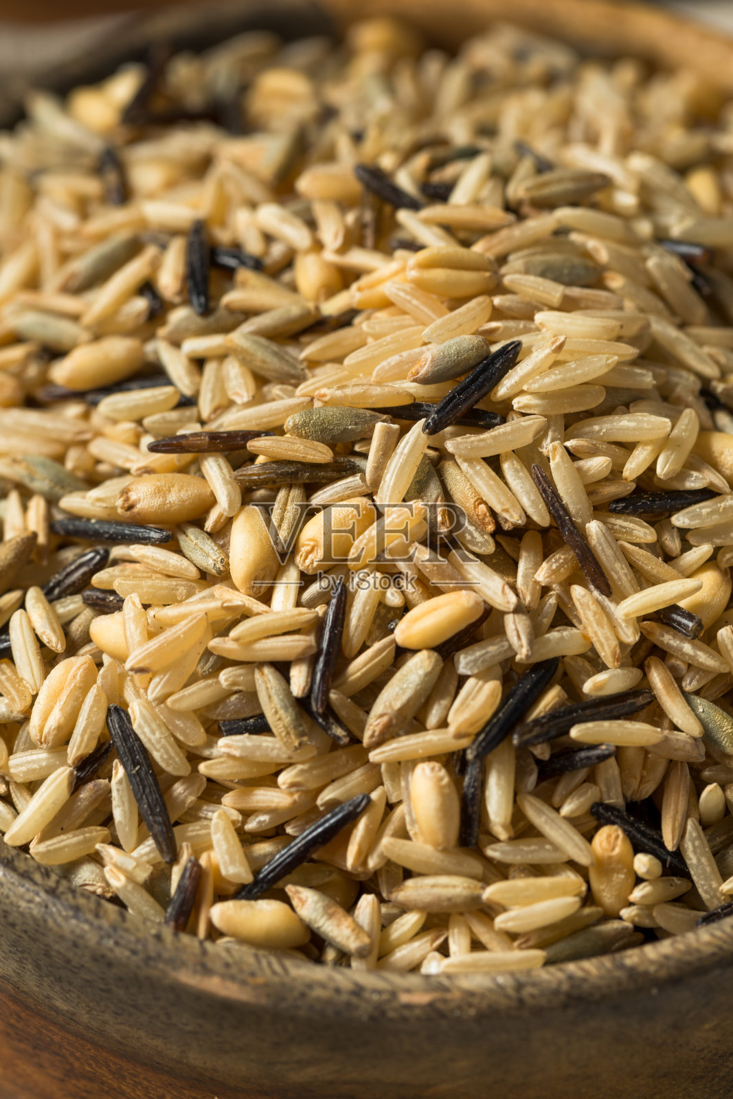 天然有机干菰米照片摄影图片