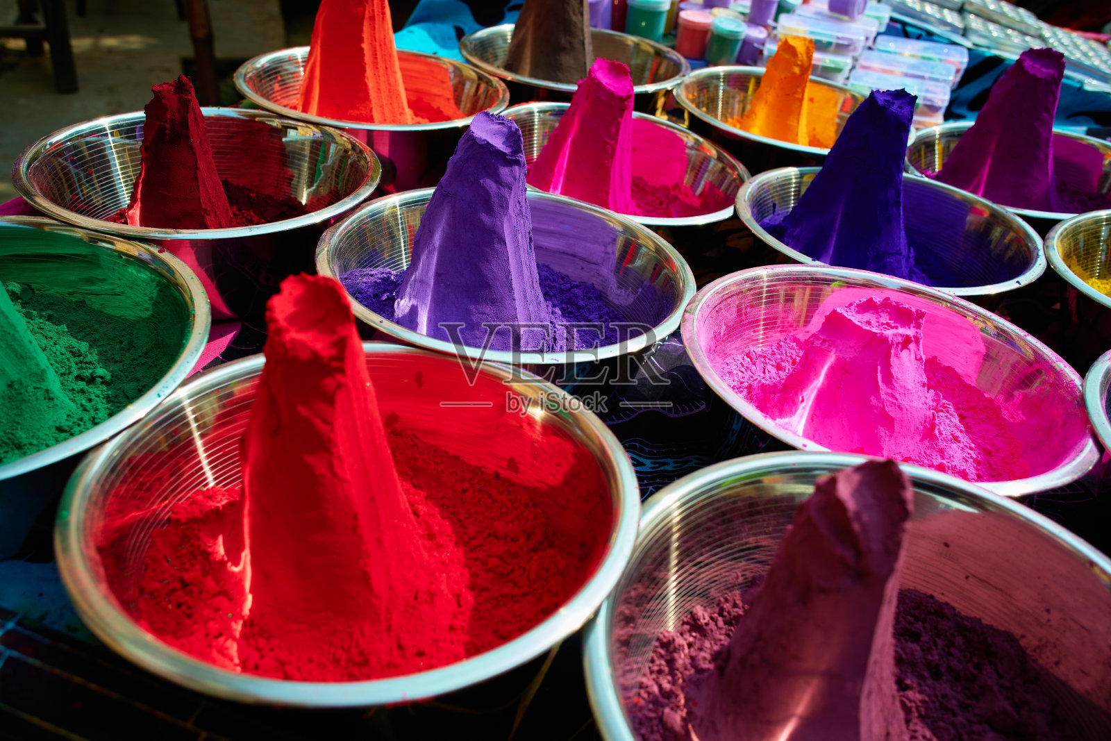 印度彩色粉末照片摄影图片