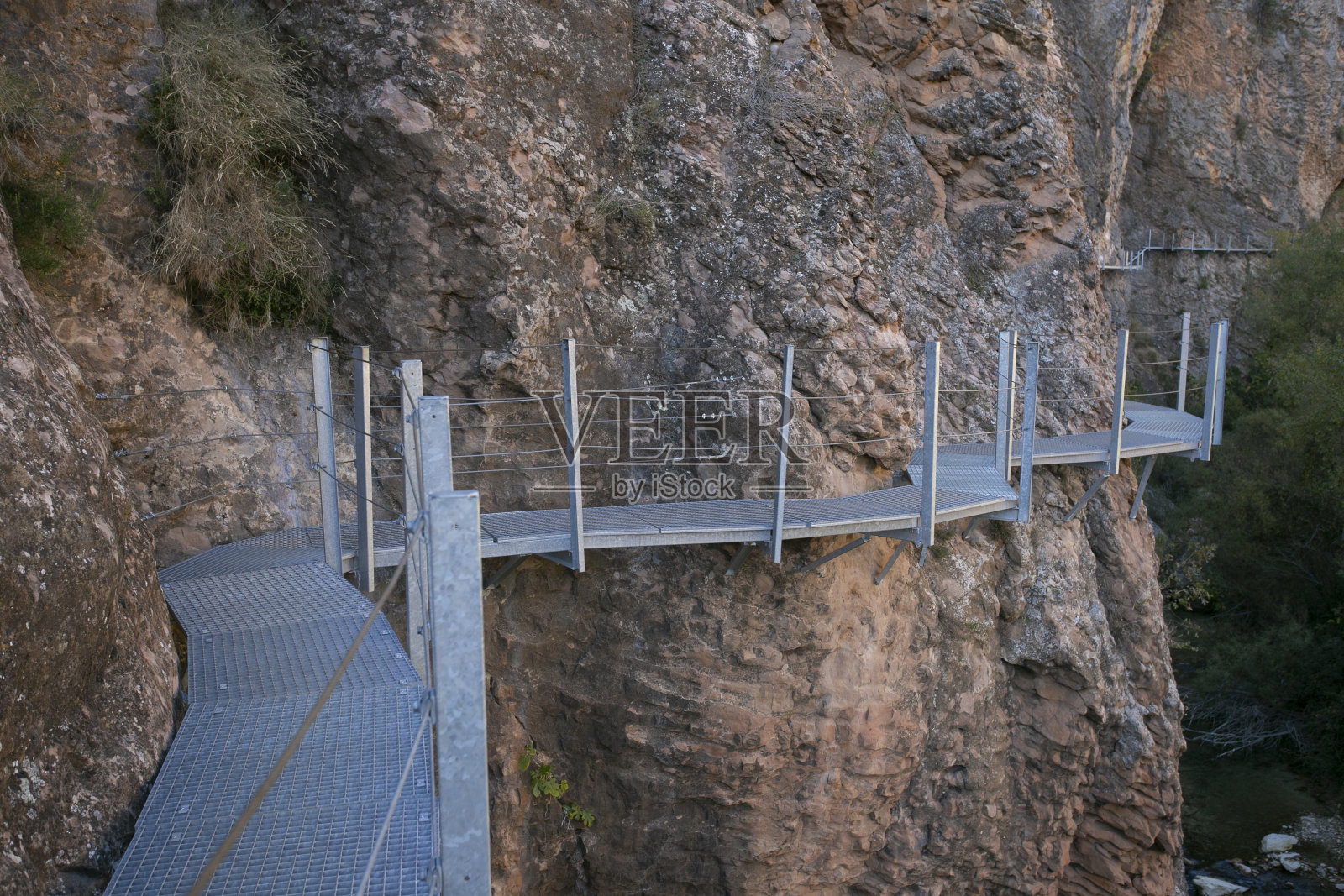 步道路线，Alquézar。照片摄影图片