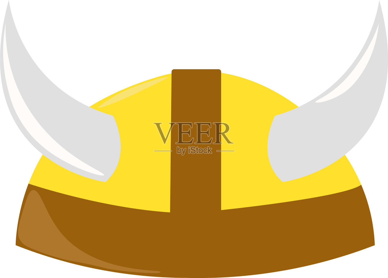 白色背景上的维京人的帽子插画图片素材