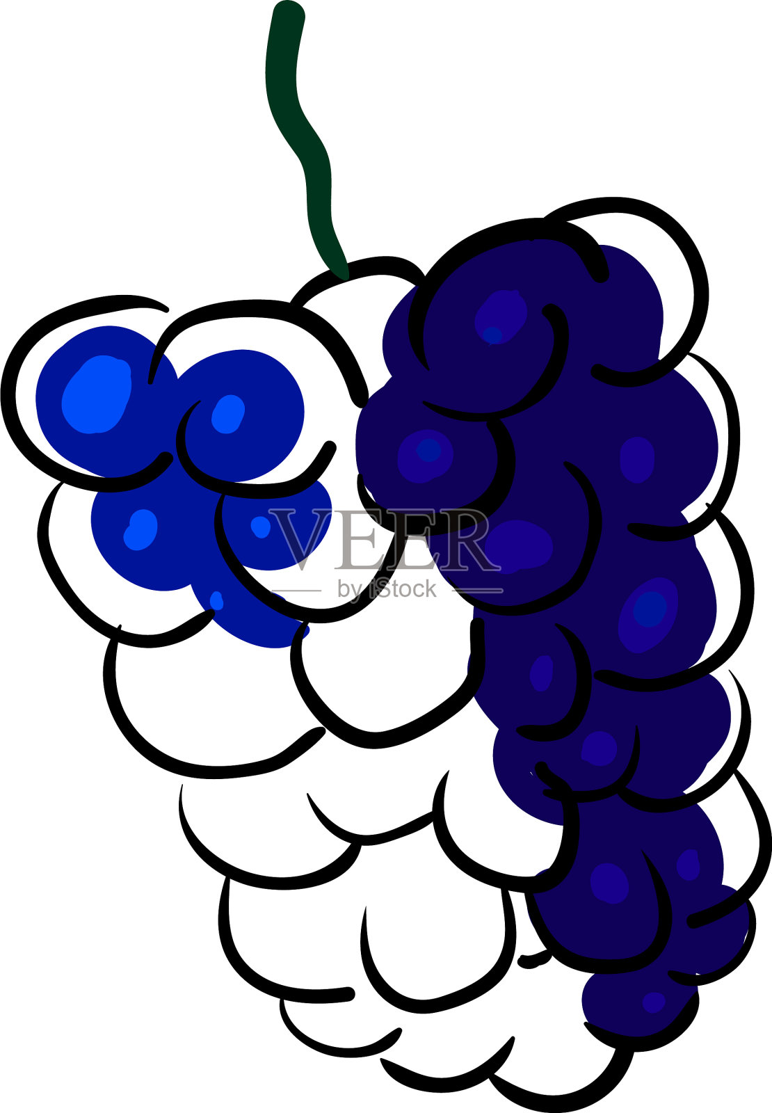 桑树画在白色的背景设计元素图片