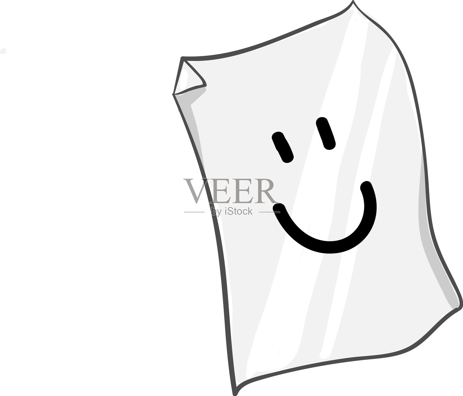 幸福的纸在白色的背景设计元素图片