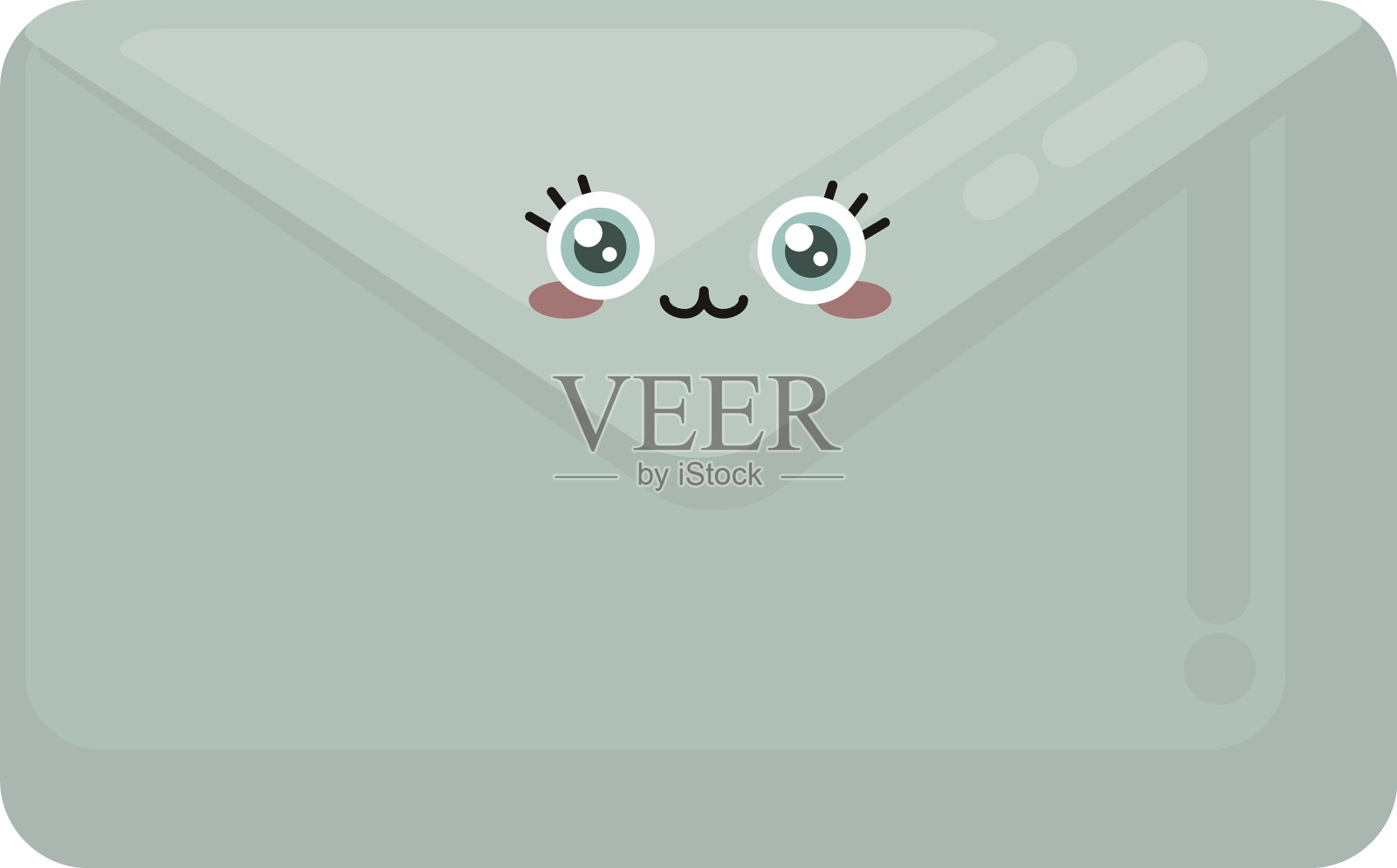 白色背景上可爱的字母插画图片素材