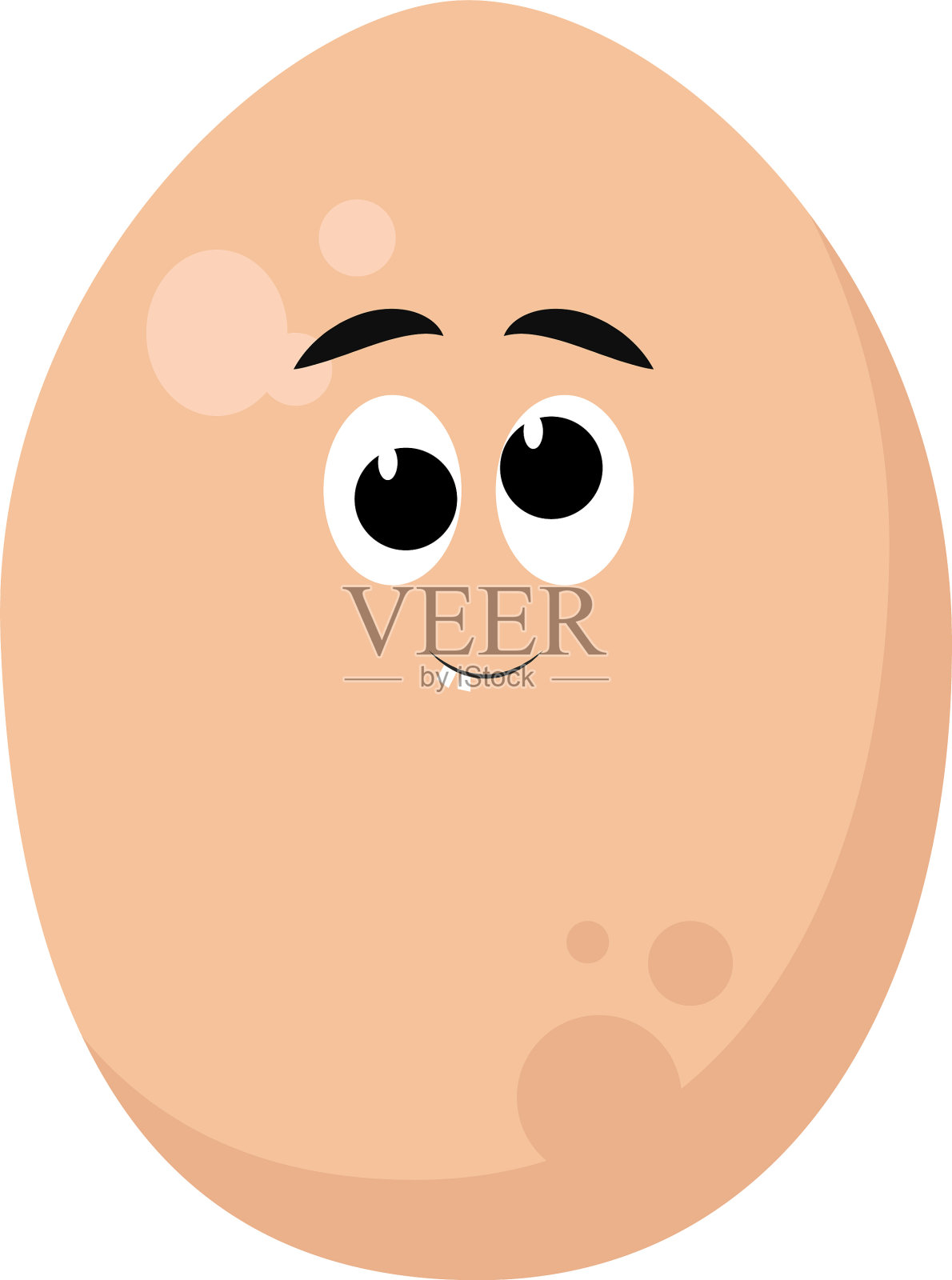 白色背景上的奇怪鸡蛋设计元素图片