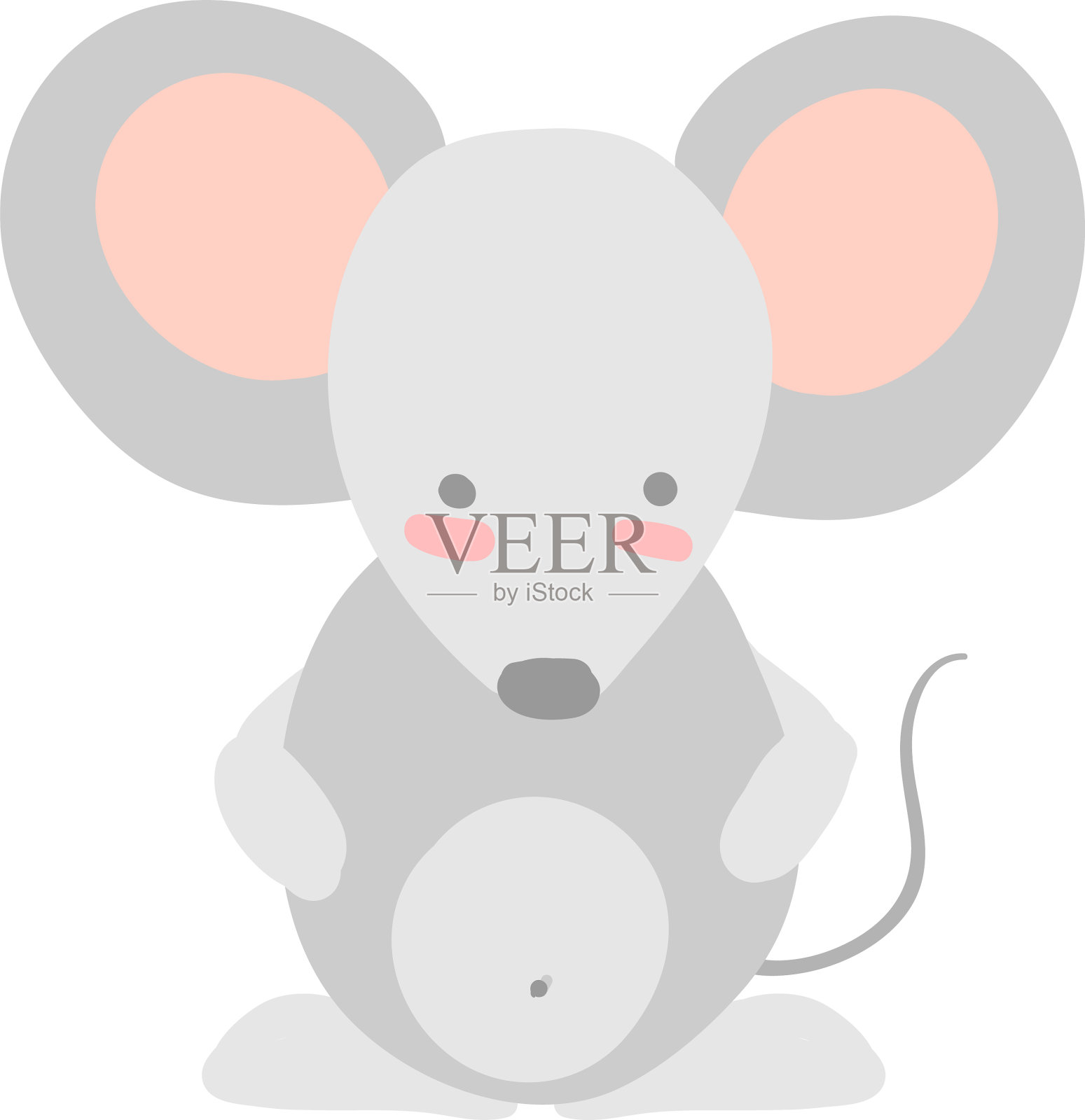 鼠标在白色背景上设计元素图片