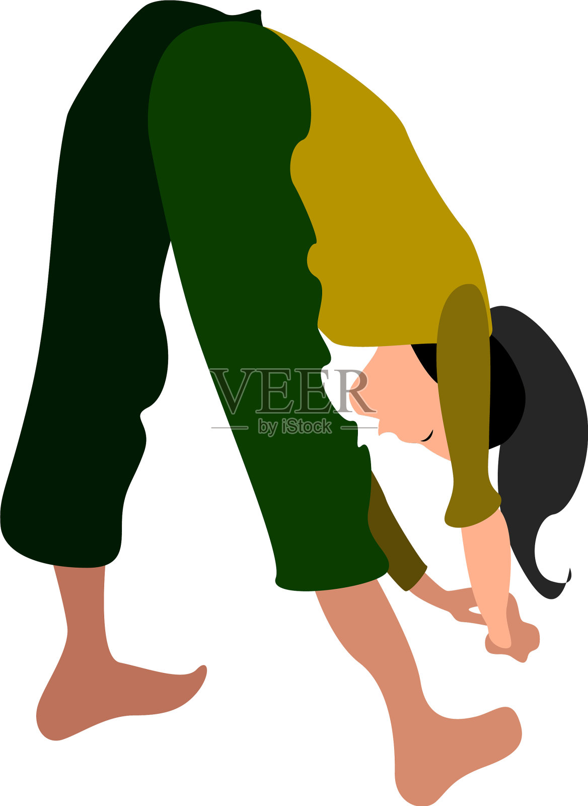 在白色背景上训练的女孩设计元素图片