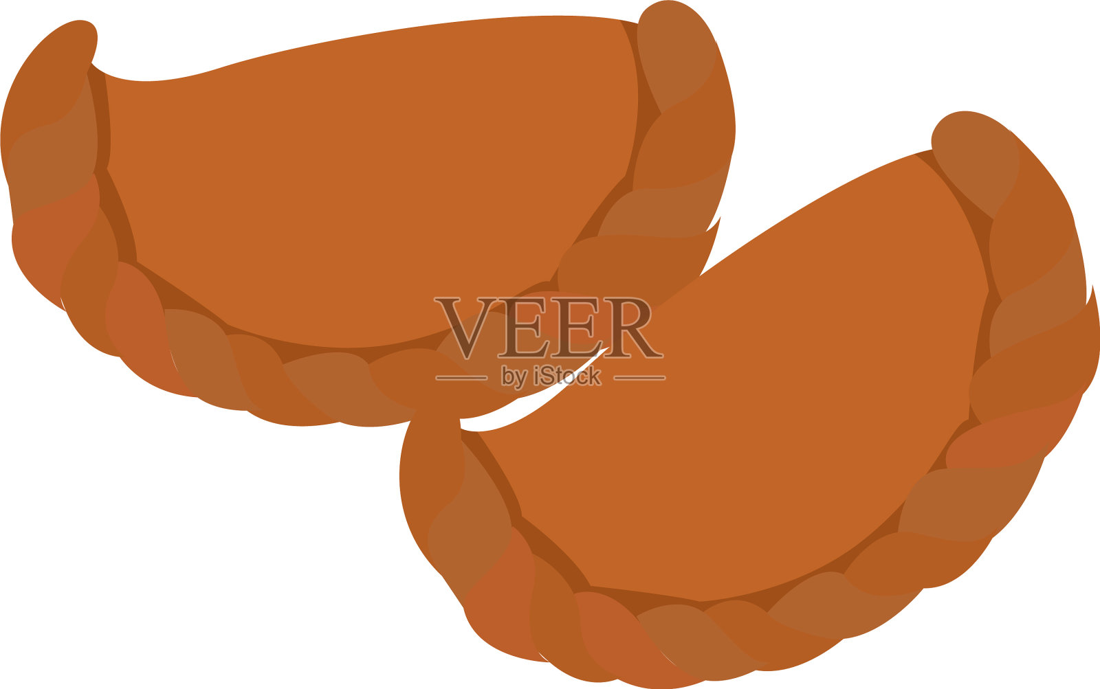 白底肉馅卷饼插画图片素材