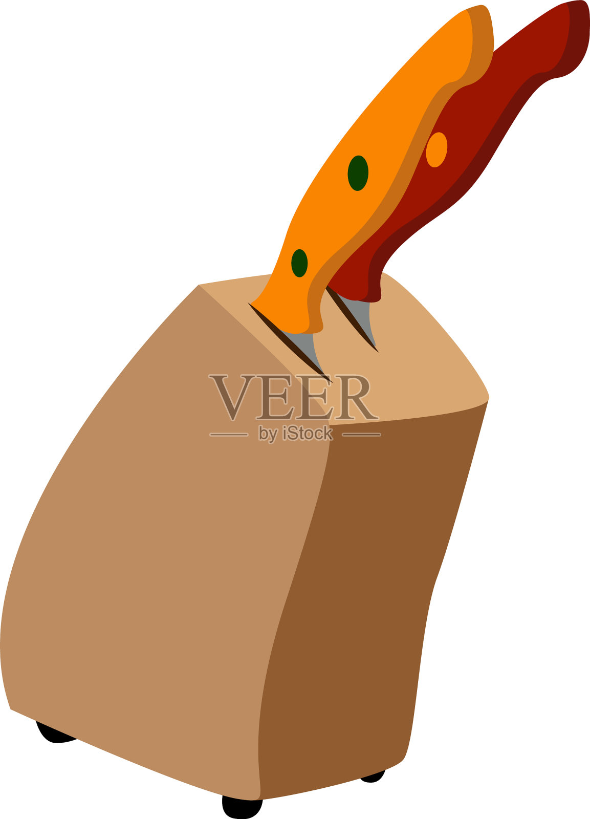 白色背景上的菜刀设计元素图片