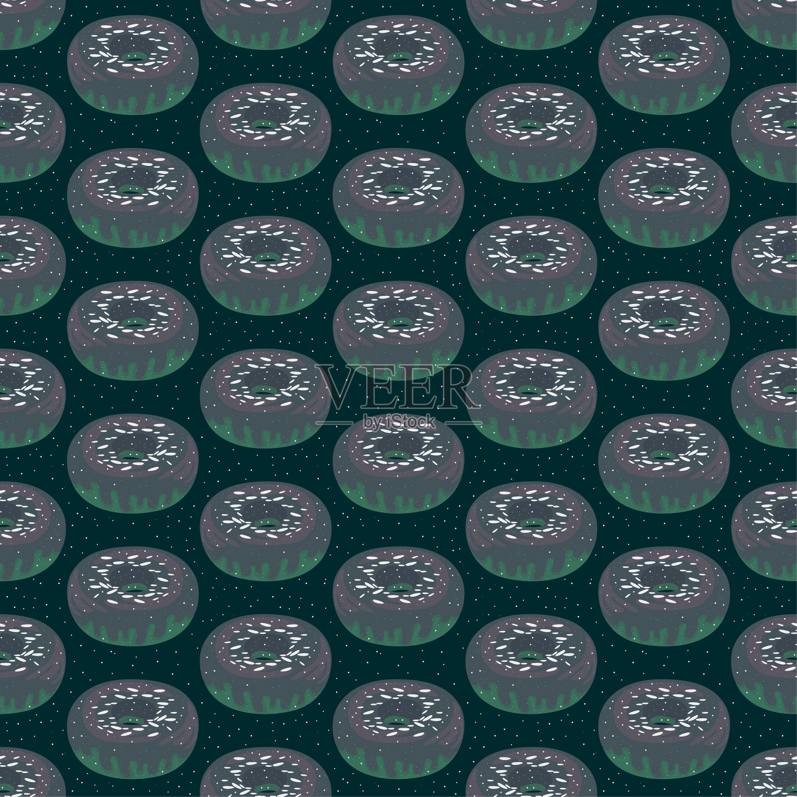 白色背景上的甜甜圈图案插画图片素材