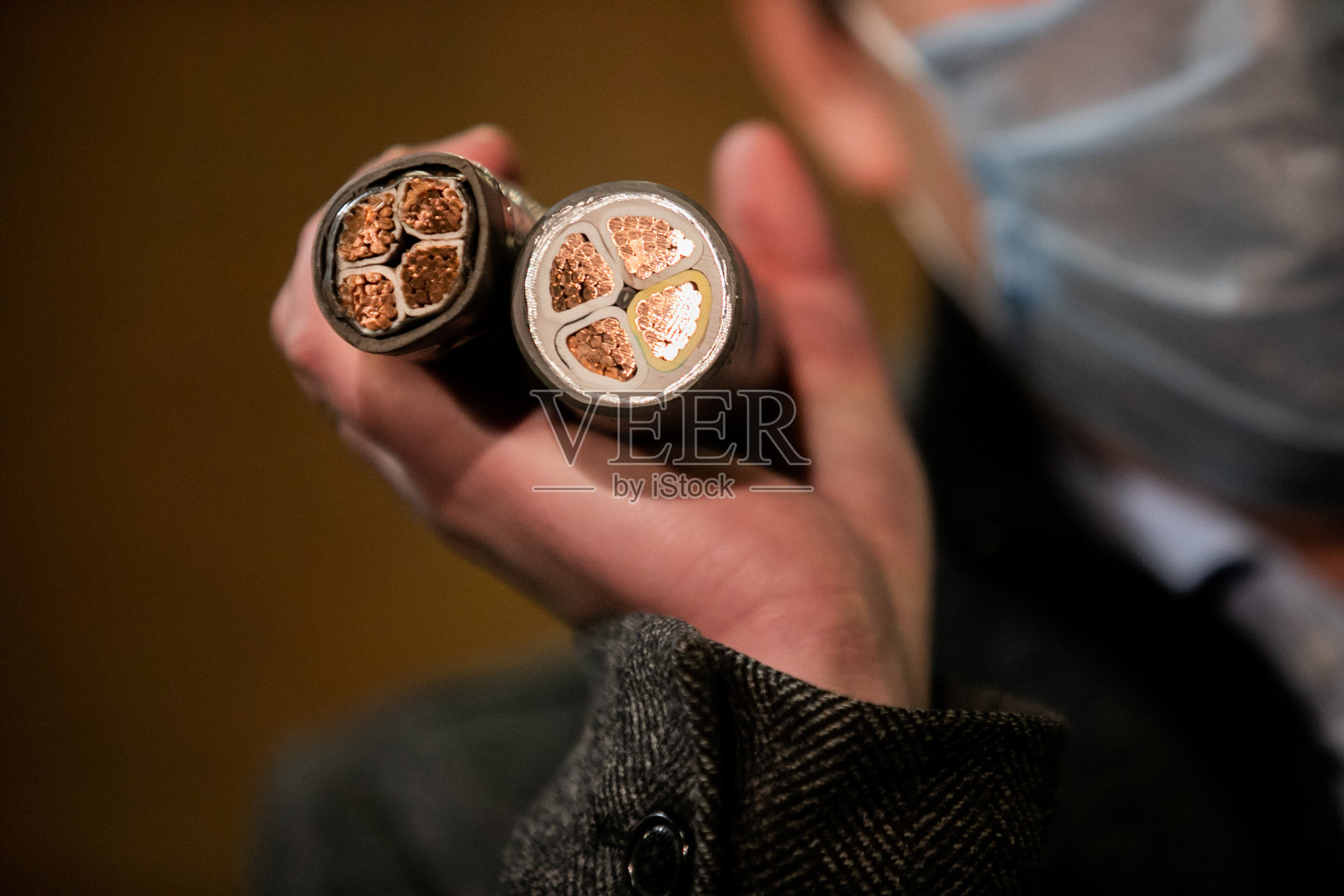 分电缆，质量比较照片摄影图片