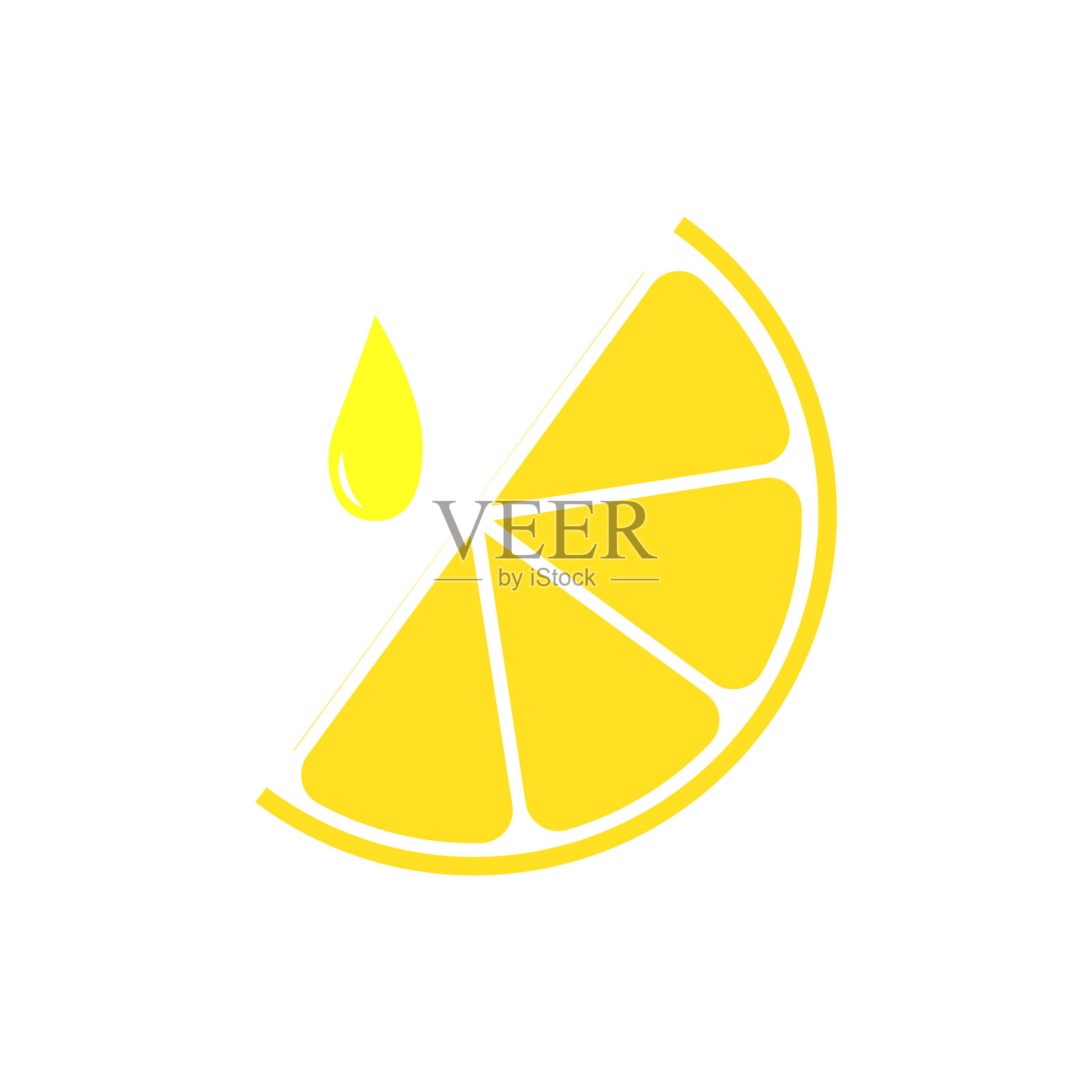 新鲜的柠檬水果孤立在白色的背景设计元素图片
