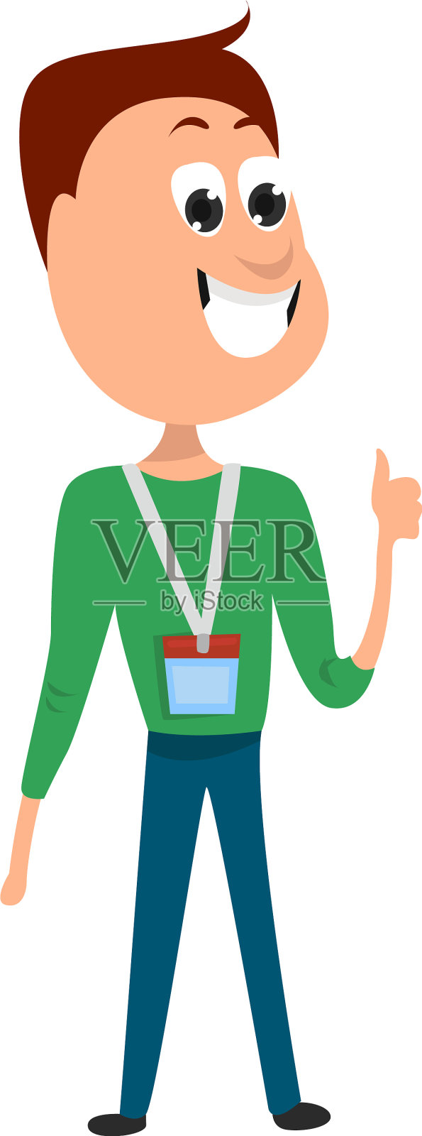 白人背景上的志愿者插画图片素材