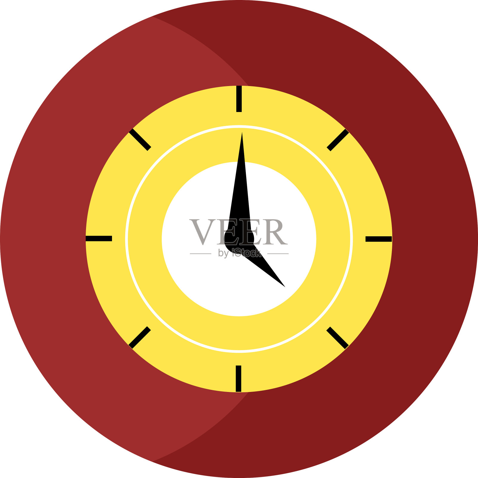 白色背景上的大钟设计元素图片