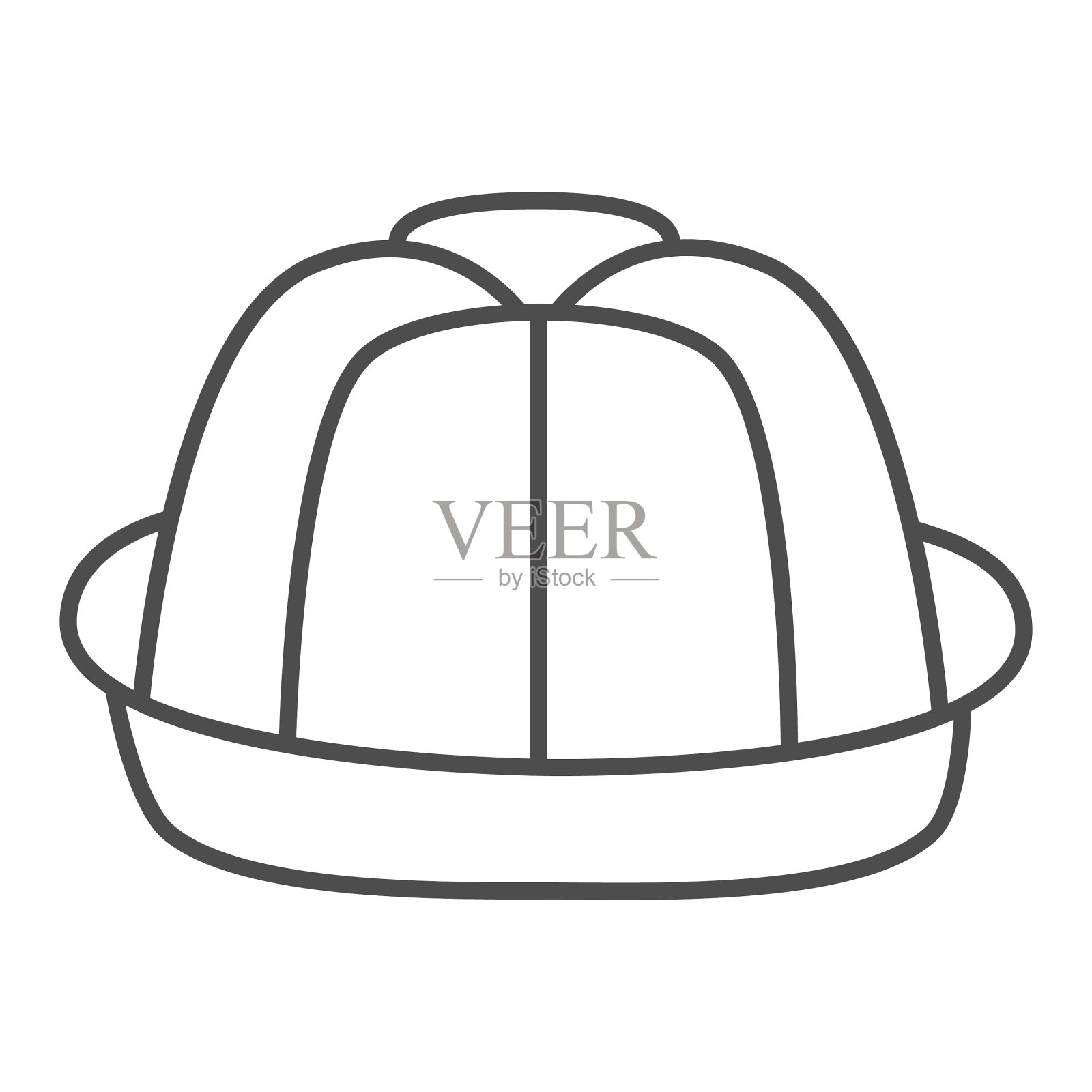 饼细线图标烘焙概念纸杯蛋糕标志插画图片素材