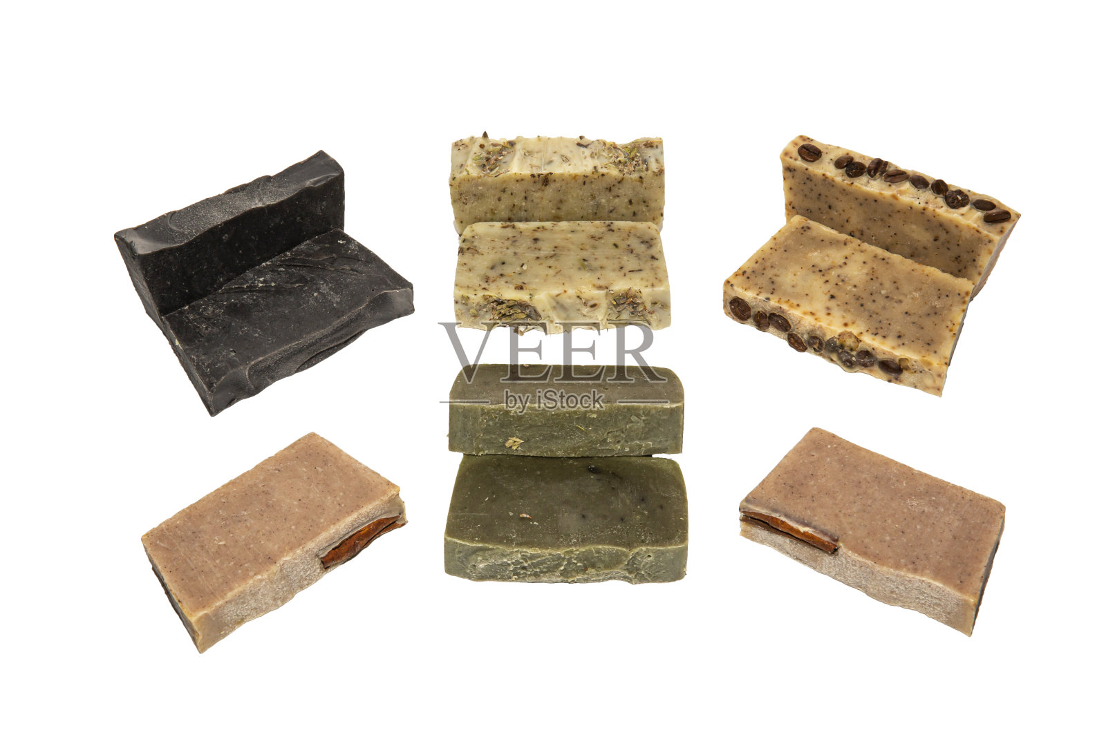 白色背景上的肥皂条照片摄影图片