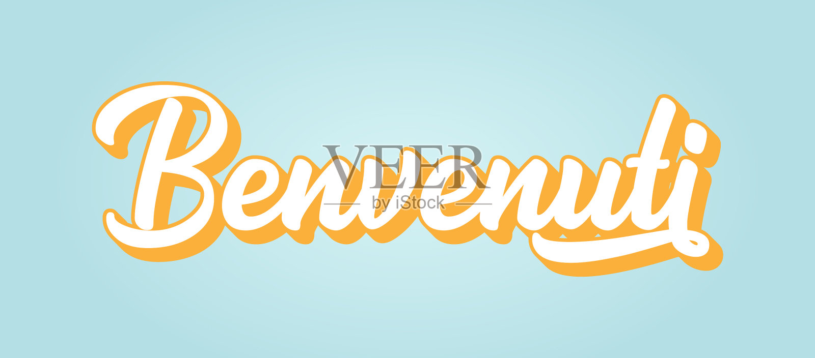 用意大利语手绘的标语插画图片素材