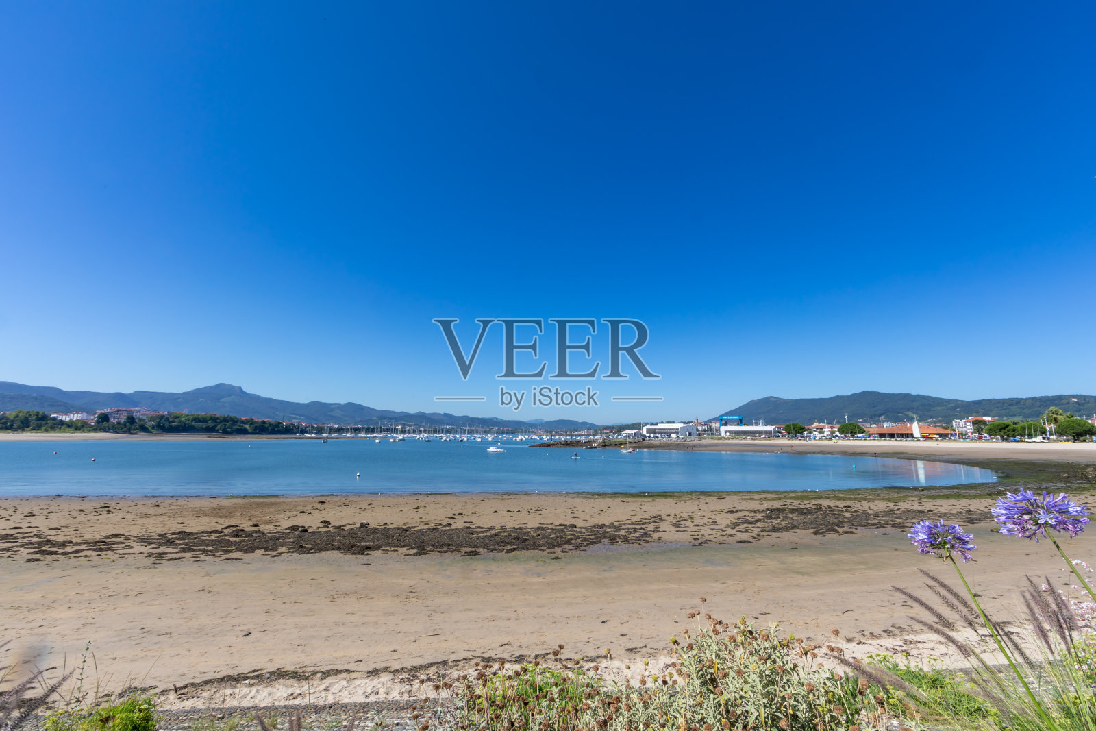 比达索瓦河湾-亨达耶，巴斯克地区，法国照片摄影图片